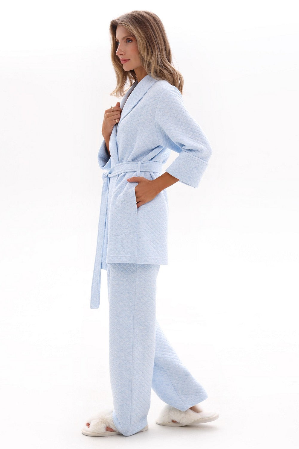 Домашній комплект зі штанами 25021 blue