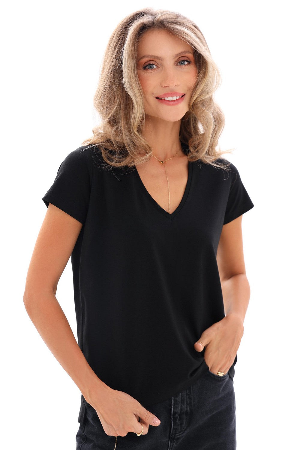 Футболка из модала 25042 black