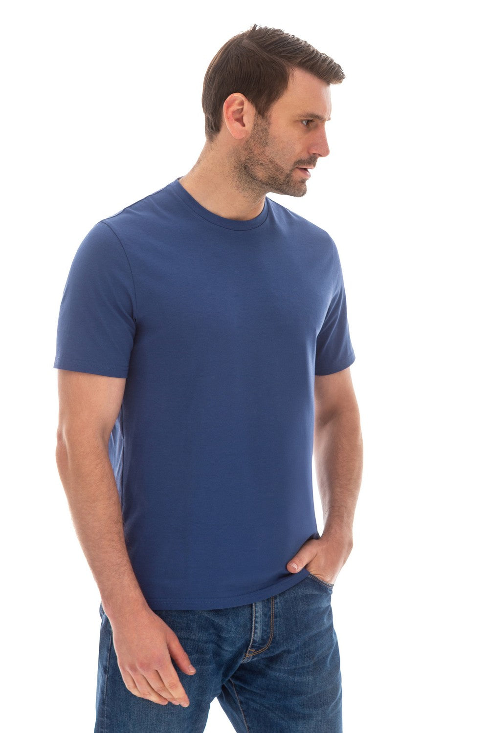 Мужская футболка из хлопка 25045 indigo