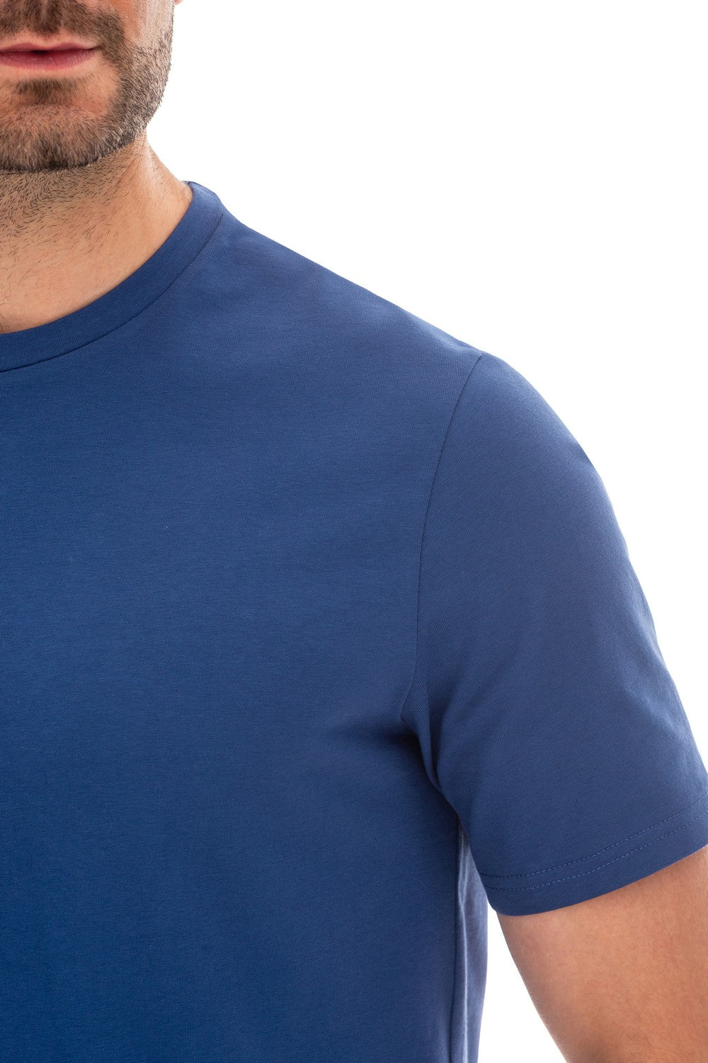 Мужская футболка из хлопка 25045 indigo