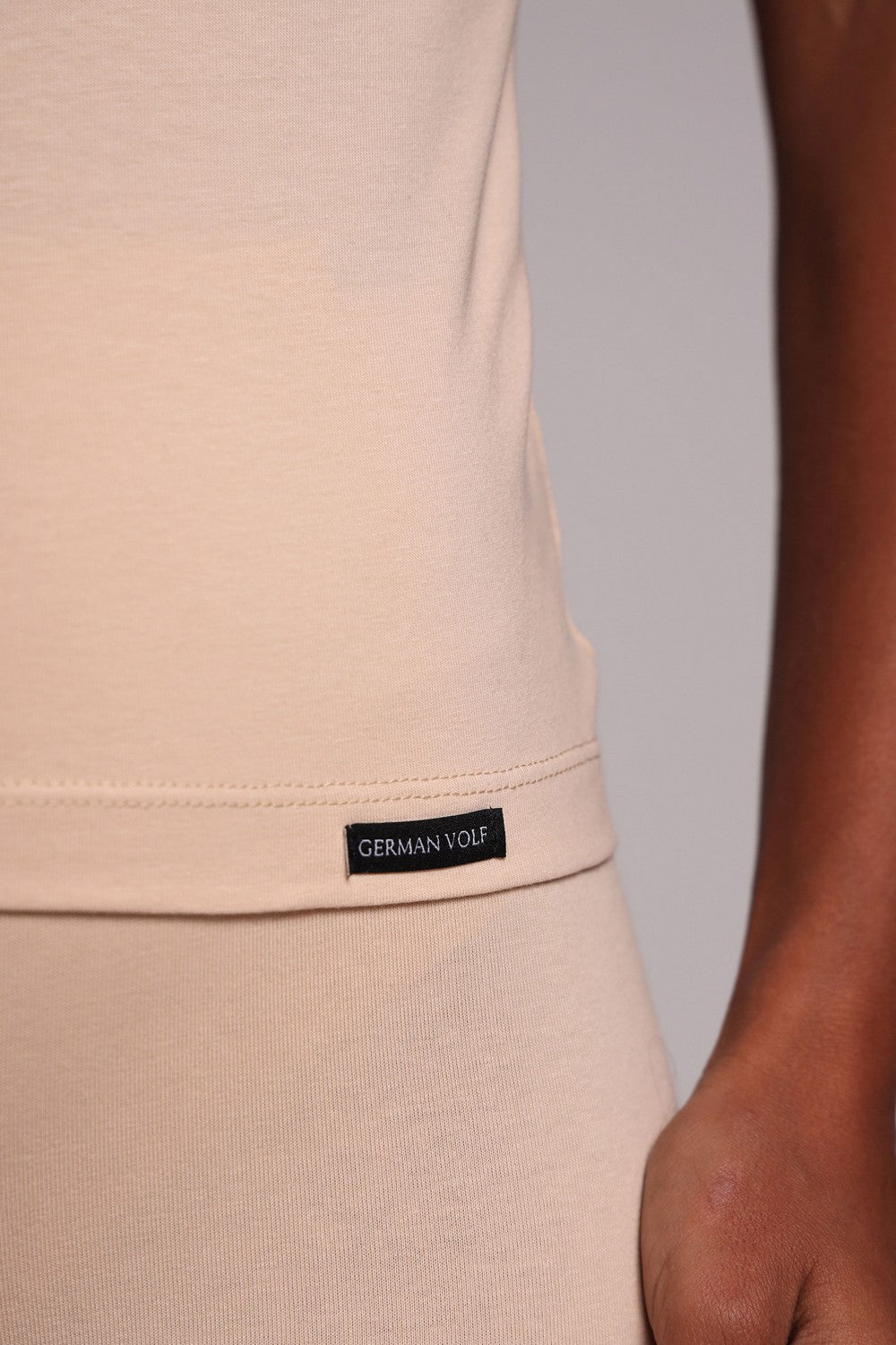 Футболка з бавовни 25073 beige