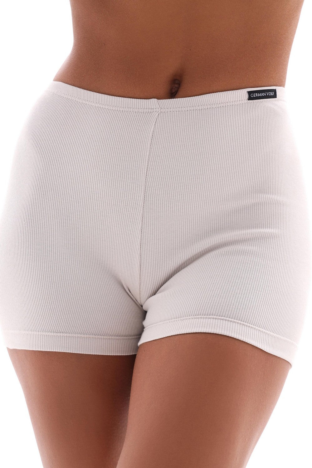 Хлопковые шортики в рубчик 25083 taupe