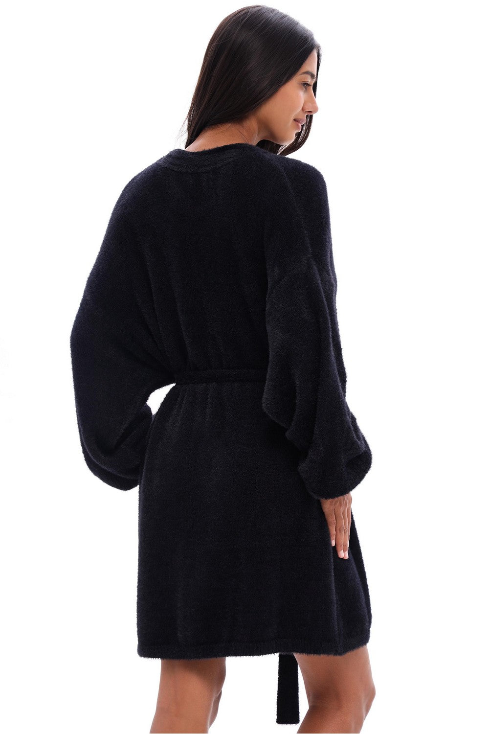 Вязаный кардиган с поясом 25102 black onyx