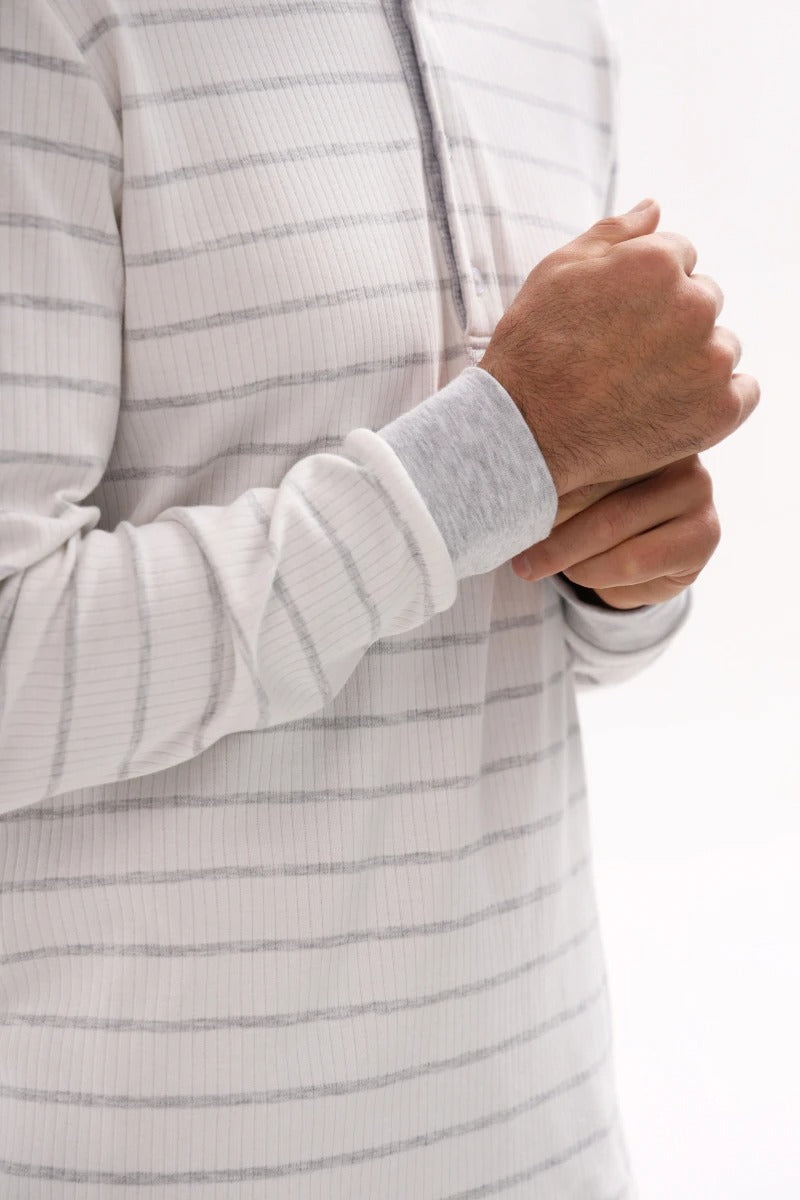 Мужской лонгслив в полоску 25114-1 gray