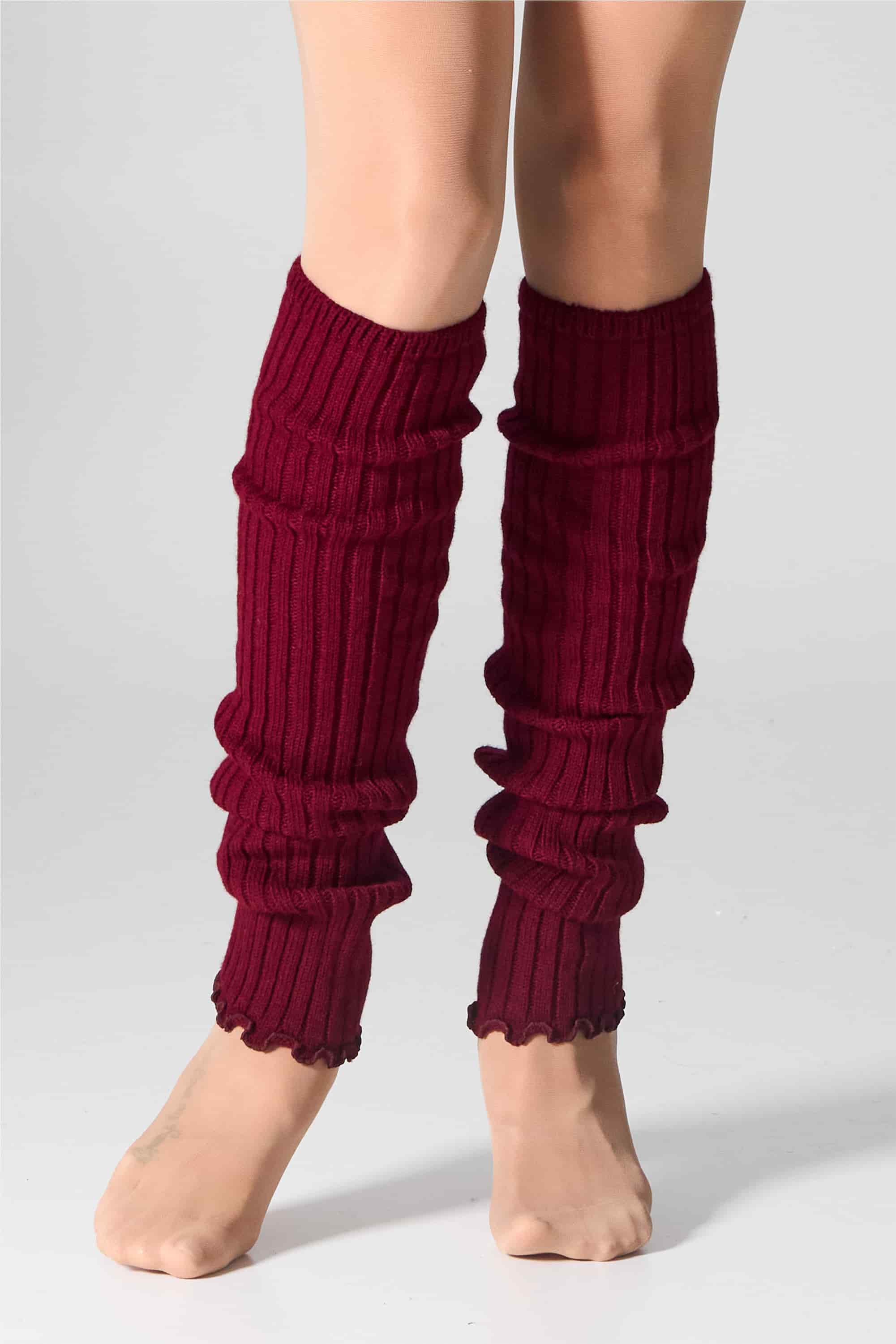 Гетры в рубчик GT25 burgund