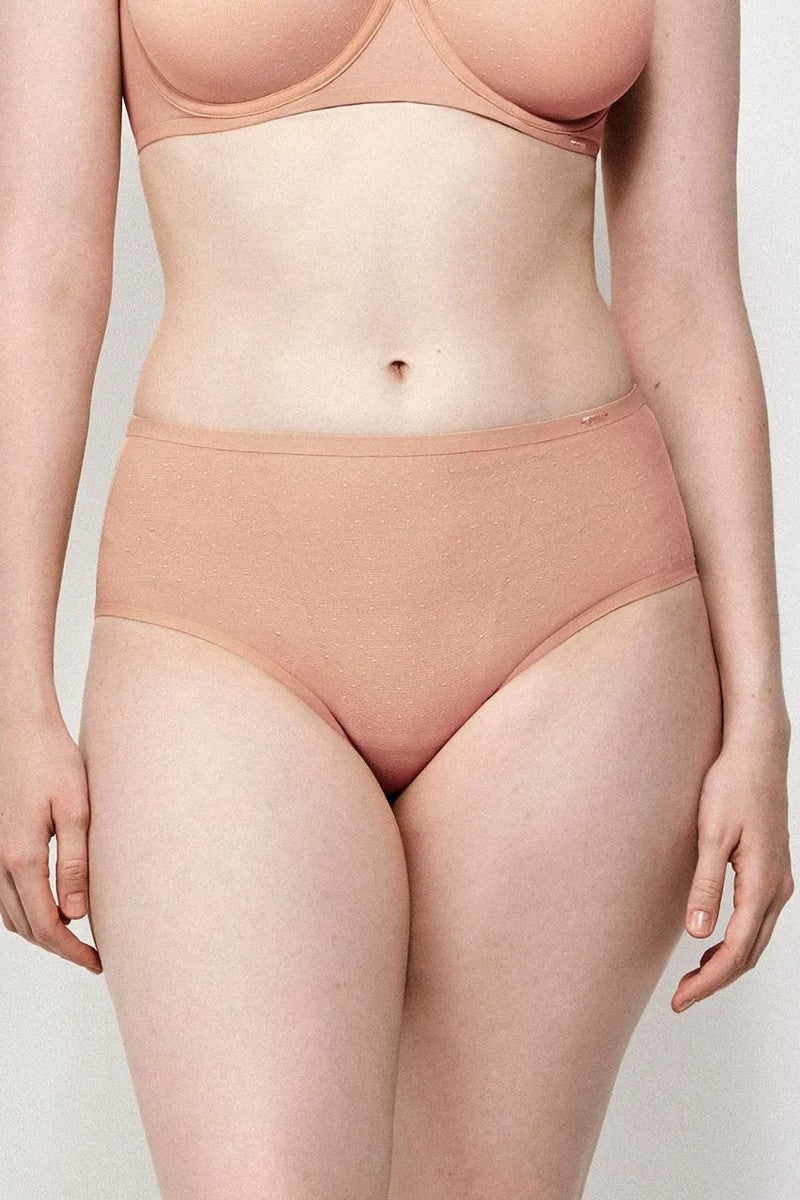 Трусики слип из микросетки 1/10046B nude