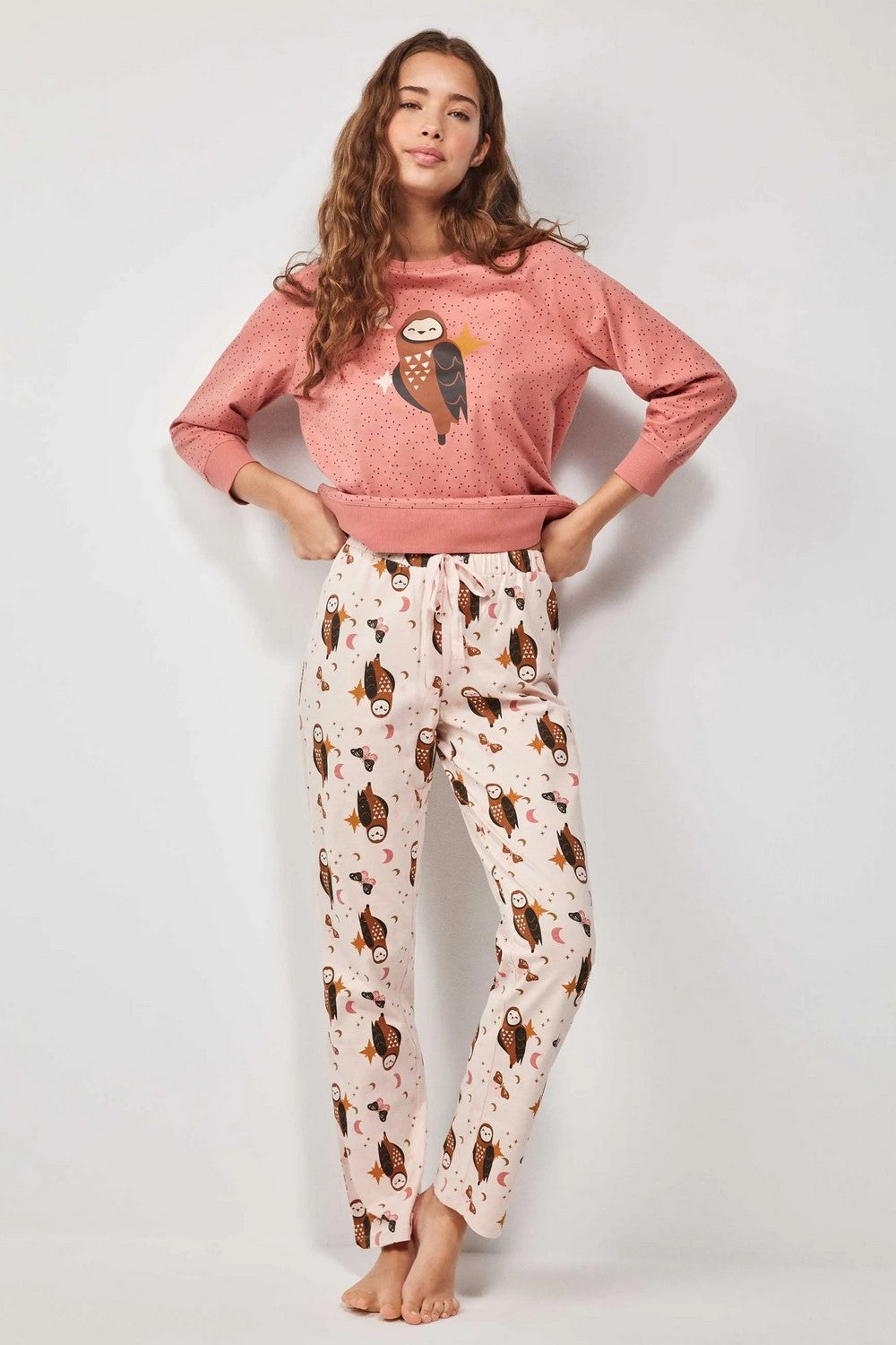 Хлопковая пижама с принтом 2/20205 rose