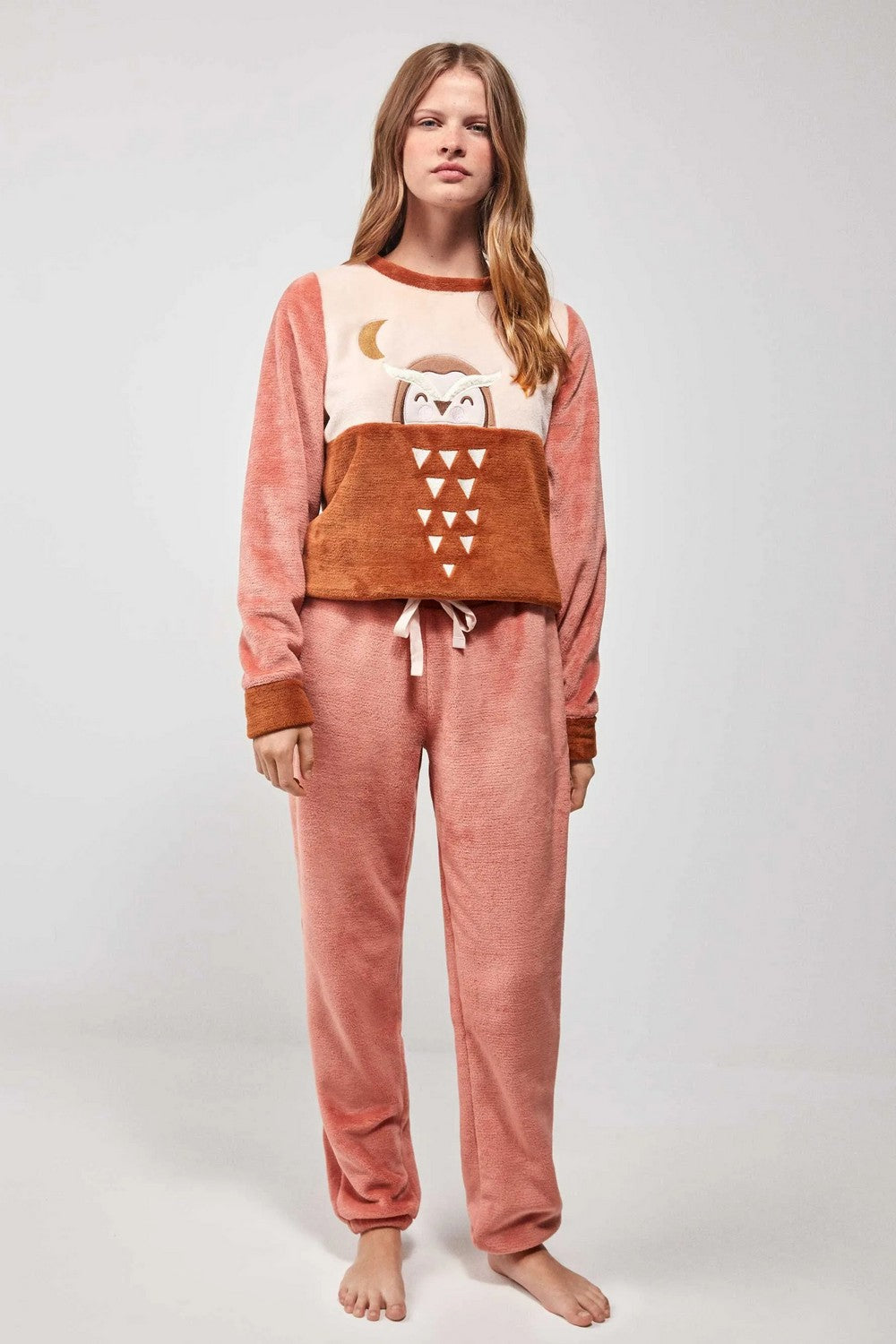 Флисовая пижама с брюками 2/20206 rose