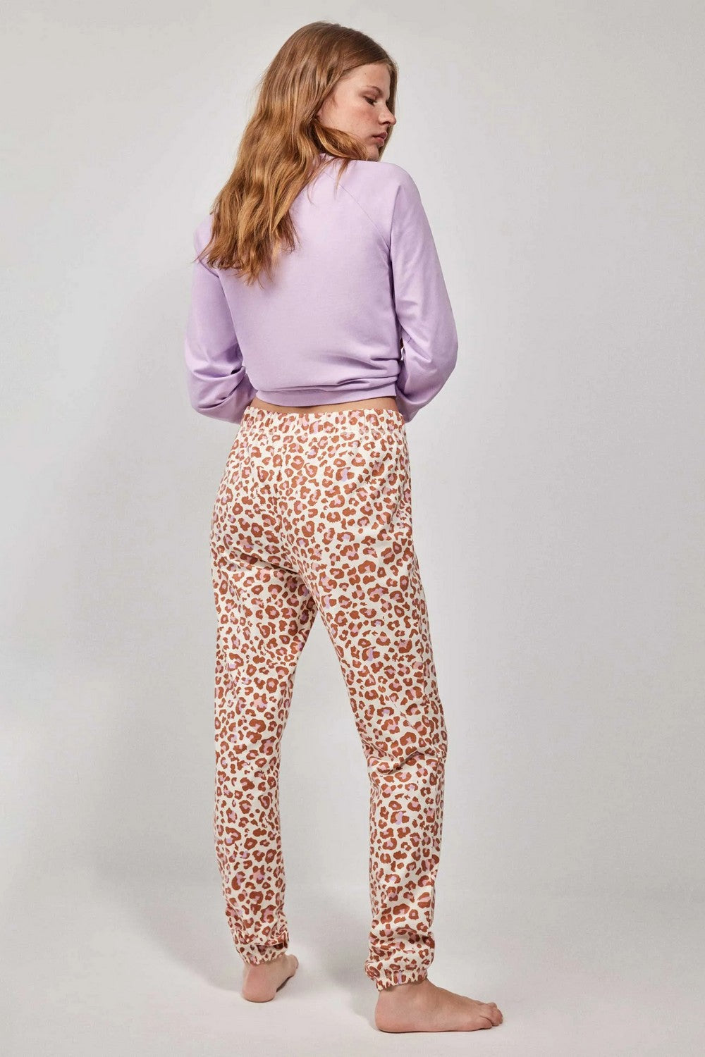 Хлопковая пижама с брюками 2/20210 lilac