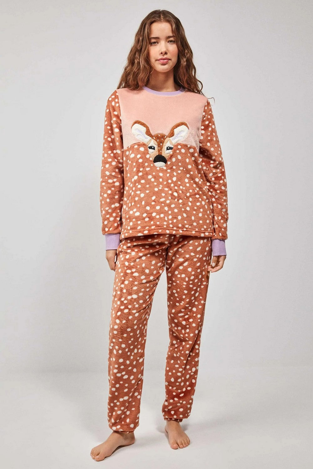 Флисовая пижама с принтом 2/20211 terracotta