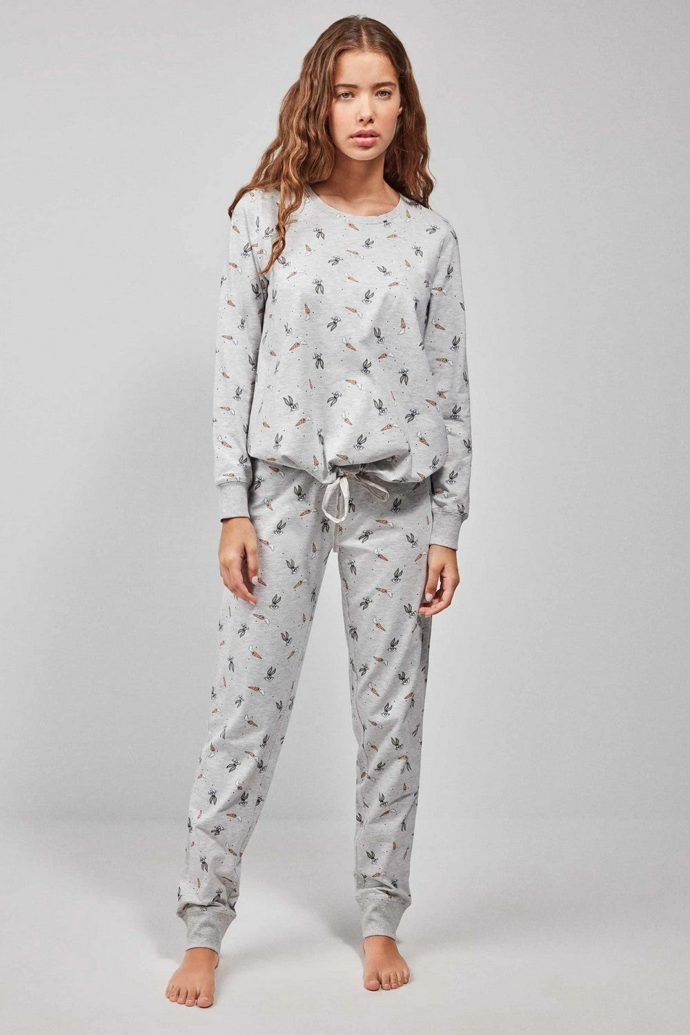 Хлопковая пижама с принтом 2/20236