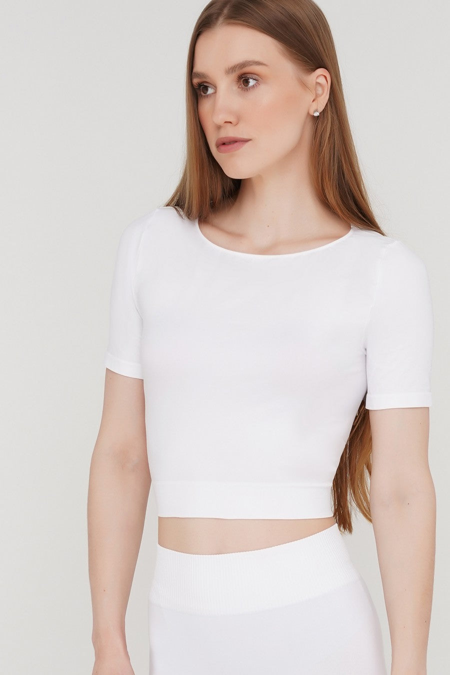 Кроп-топ с коротким рукавом 1009690 Crop T-Shirt white