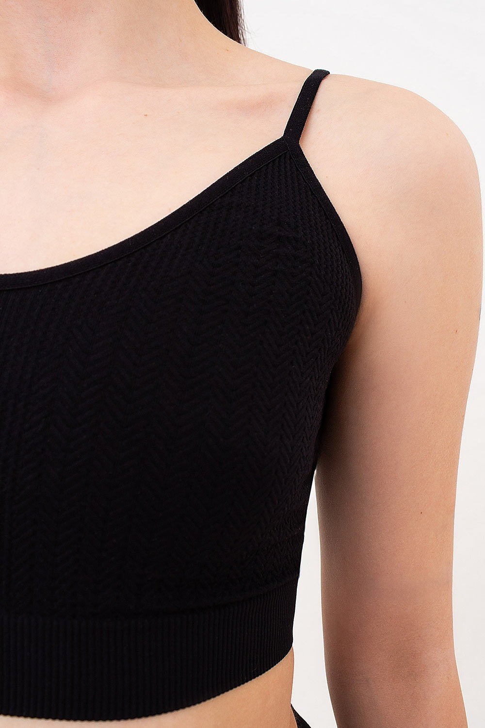 Топ с фактурным узором Cami Top Braid UP-00002894 black