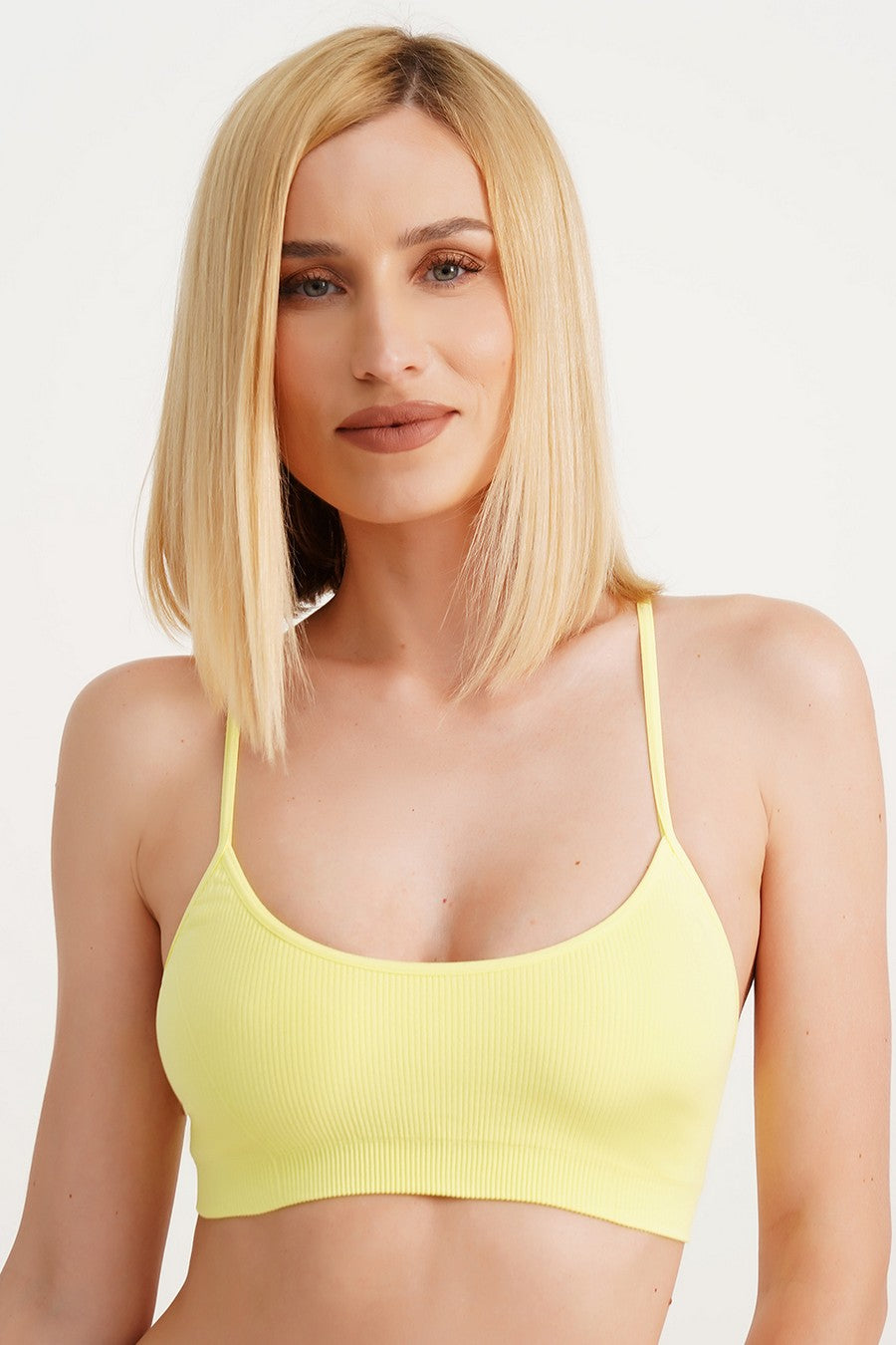 Бесшовный бра-топ в рубчик Cami Top Rib charlock