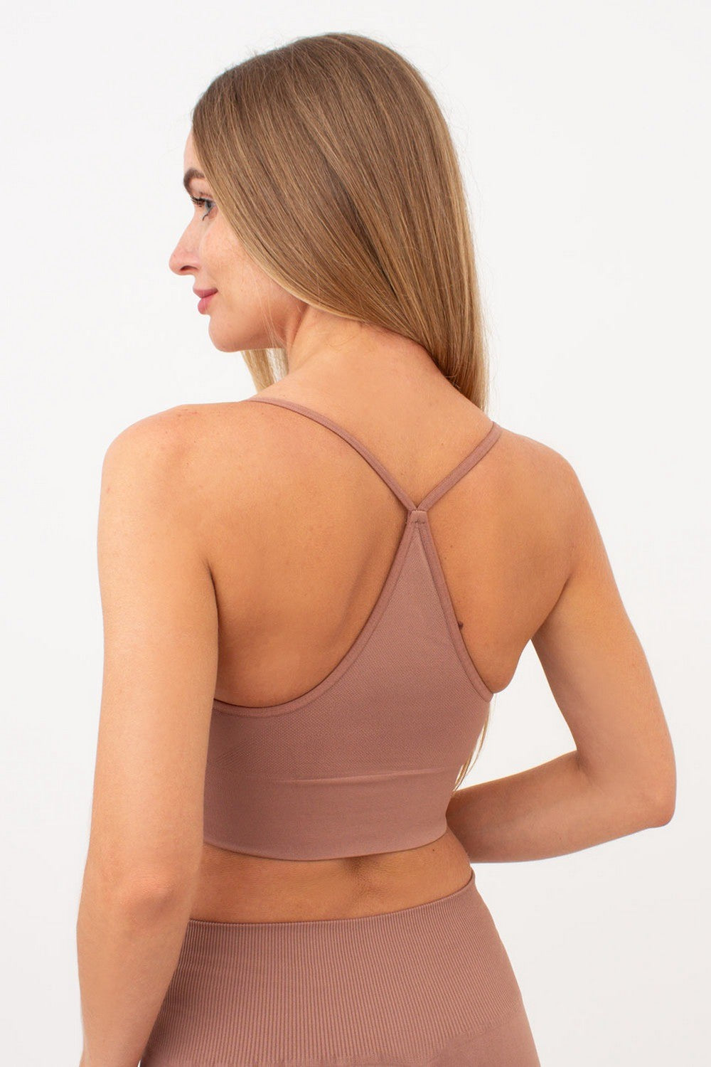 Бесшовный бра-топ из микрофибры Flex Top UP-00002947 mokko