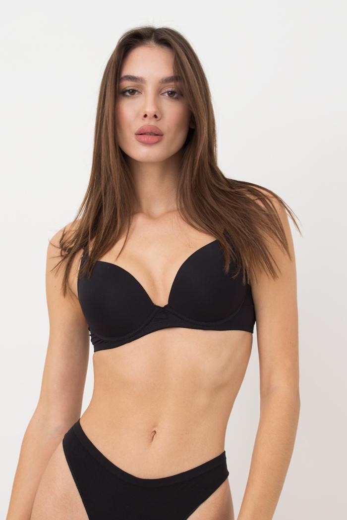 Гладкий бюстгальтер пуш-ап L1503A0 UP-00001740 black