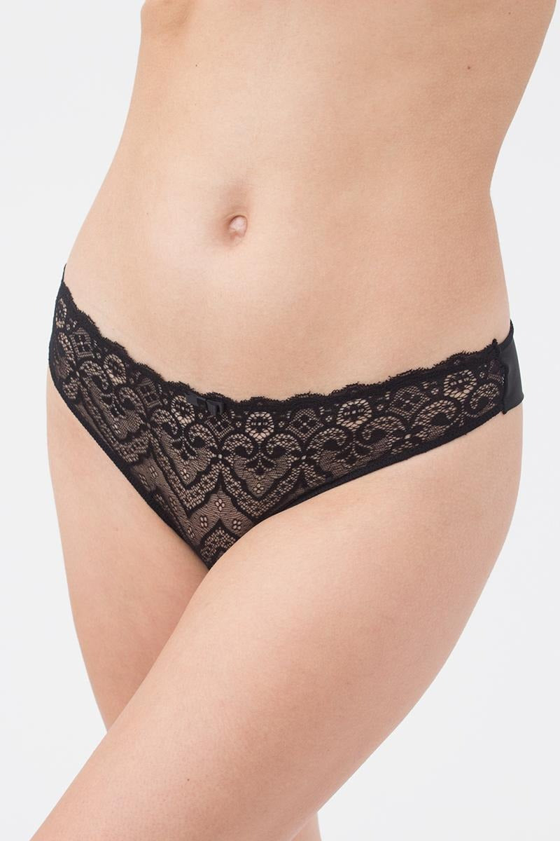 Трусики бразилиана с кружевом L5127BR-M UP-00001787 black