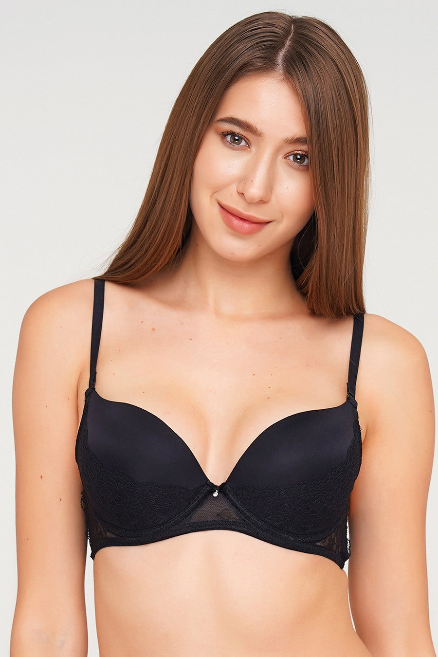 Кружевной бюстгальтер пуш-ап Laura UP-00001750 black