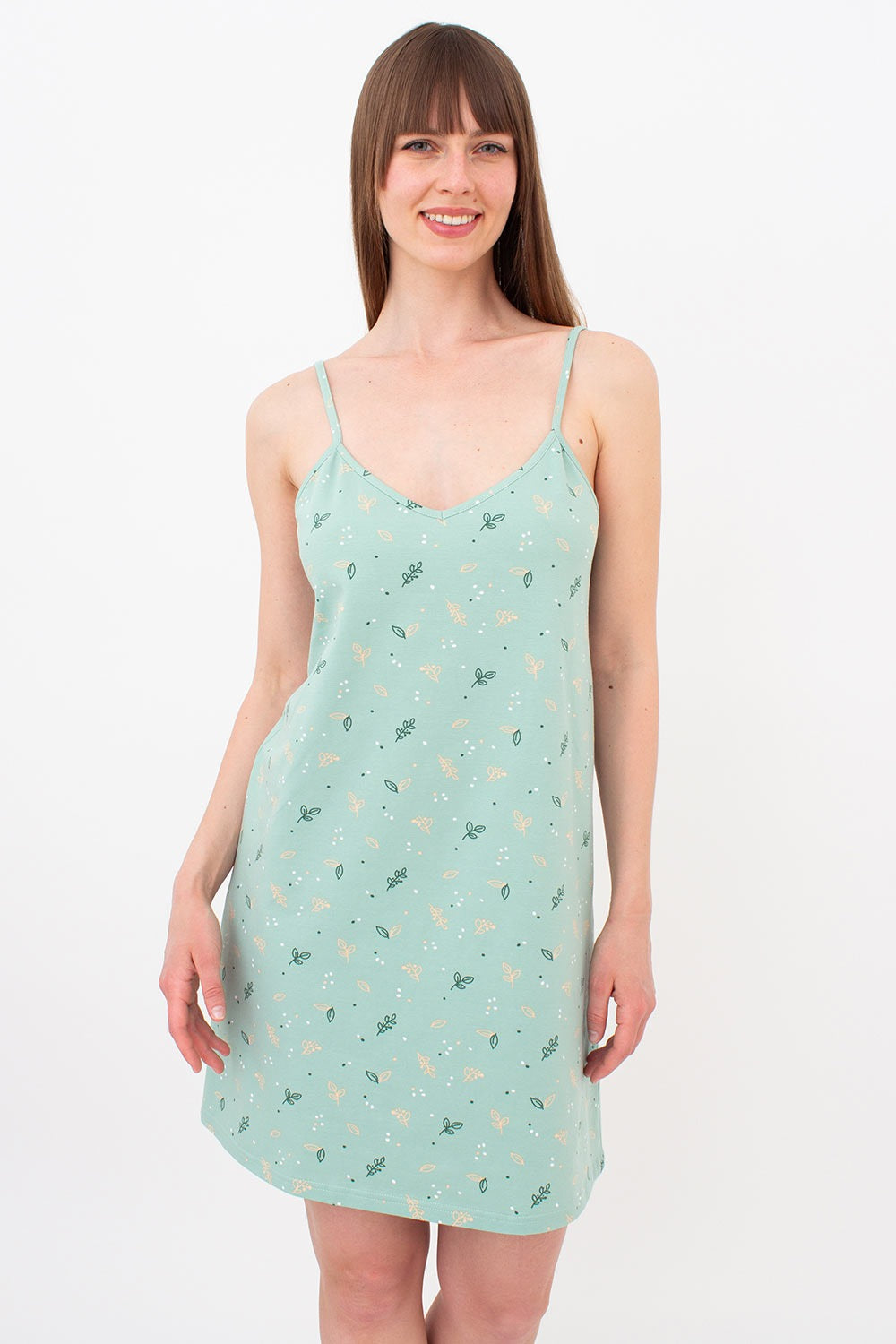 Ночная сорочка с принтом Serene Greens UP-00002846 muted mint