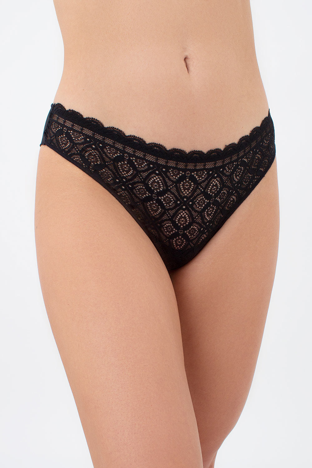 Трусики бразилиана из микрофибры Tiffany UP-00002325 black