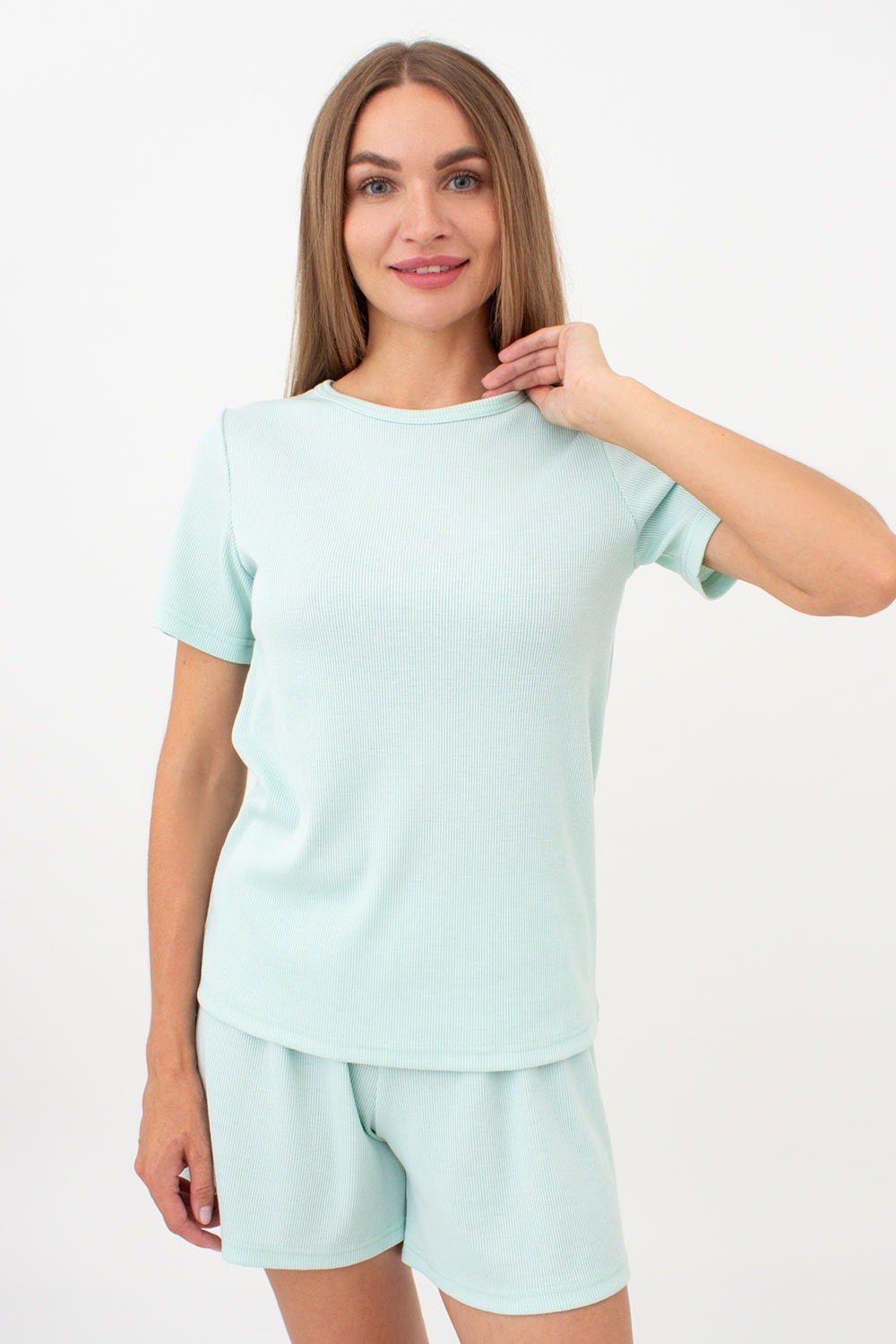 Футболка в рубчик Rib UP-00000076 fresh mint