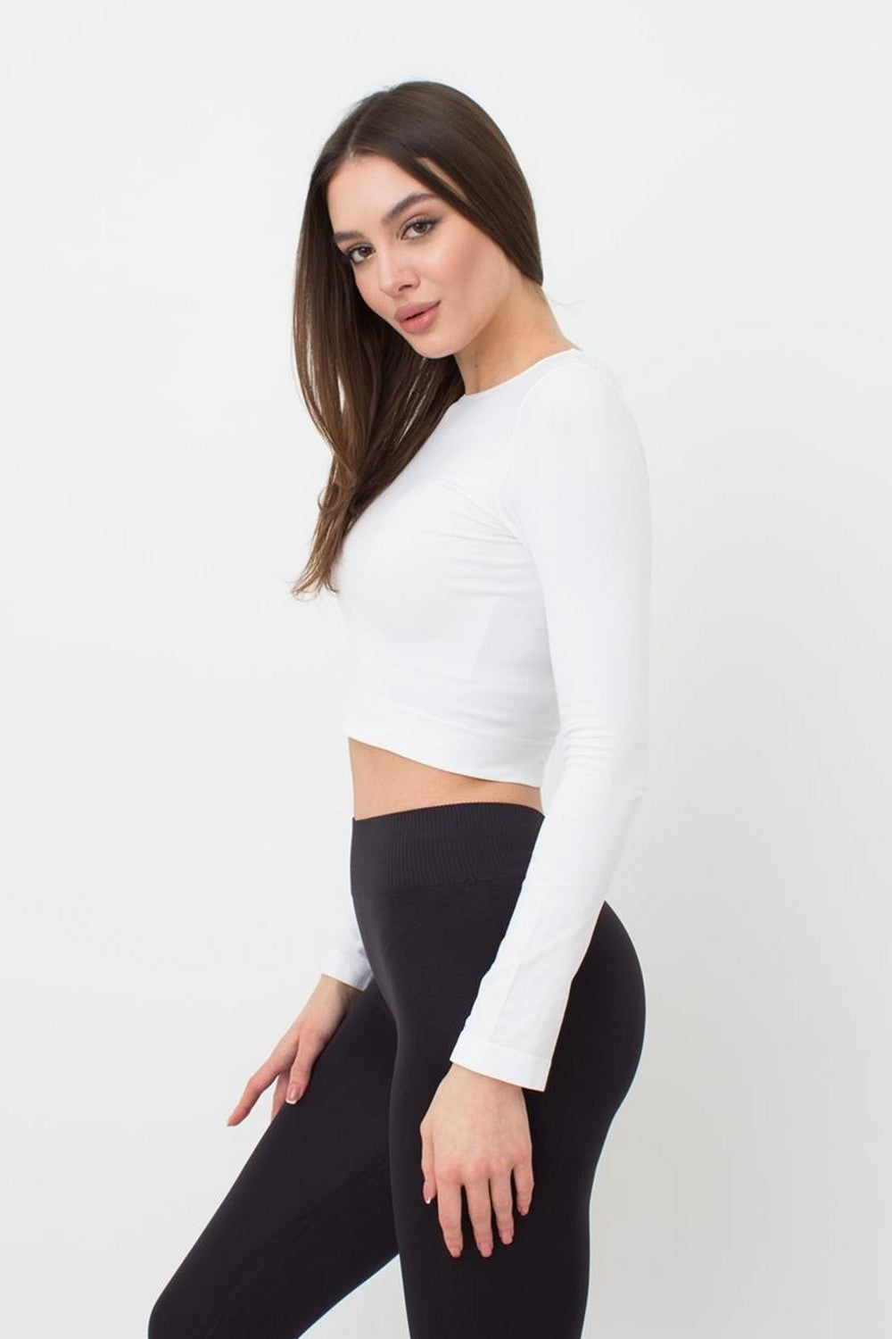 Кроп-топ с длинным рукавом Crop Top UP-00000395 white
