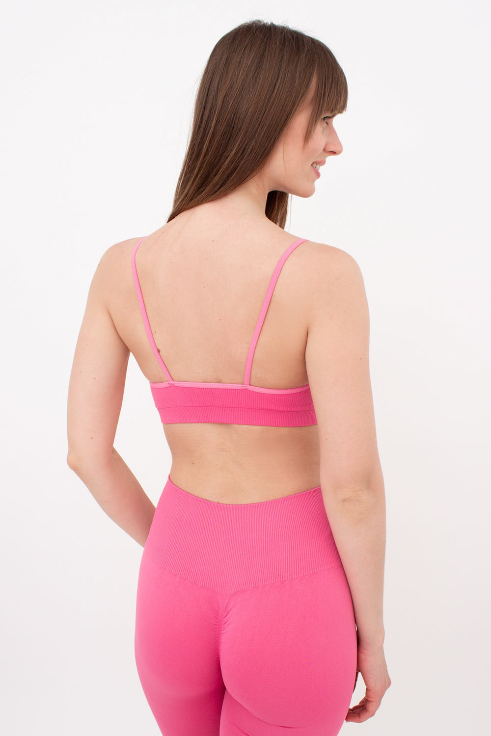 Бесшовный бра-топ в рубчик Cami Top Rib UP-00000413 bubblegum