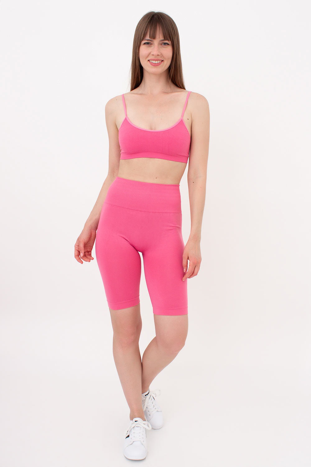 Бесшовный бра-топ в рубчик Cami Top Rib UP-00000413 bubblegum