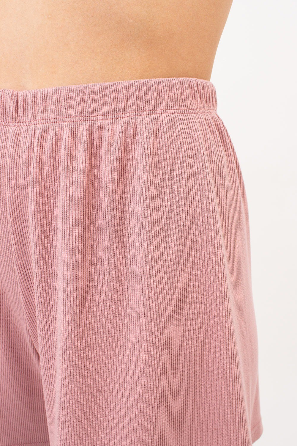 Пижамные шорты в рубчик Rib UP-00000592 dusty rose