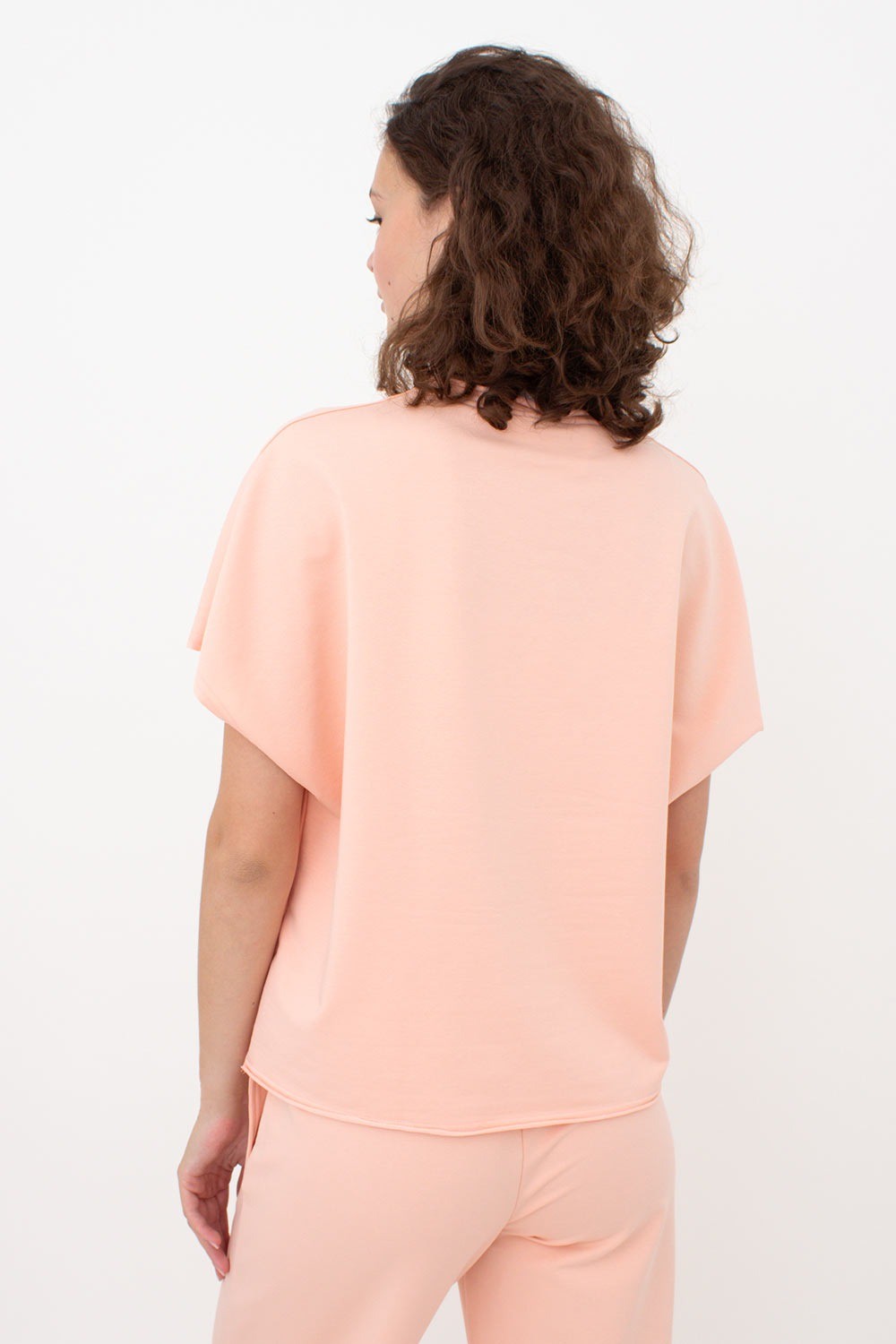 Футболка из хлопка Street Style UP-00002271 peach pink