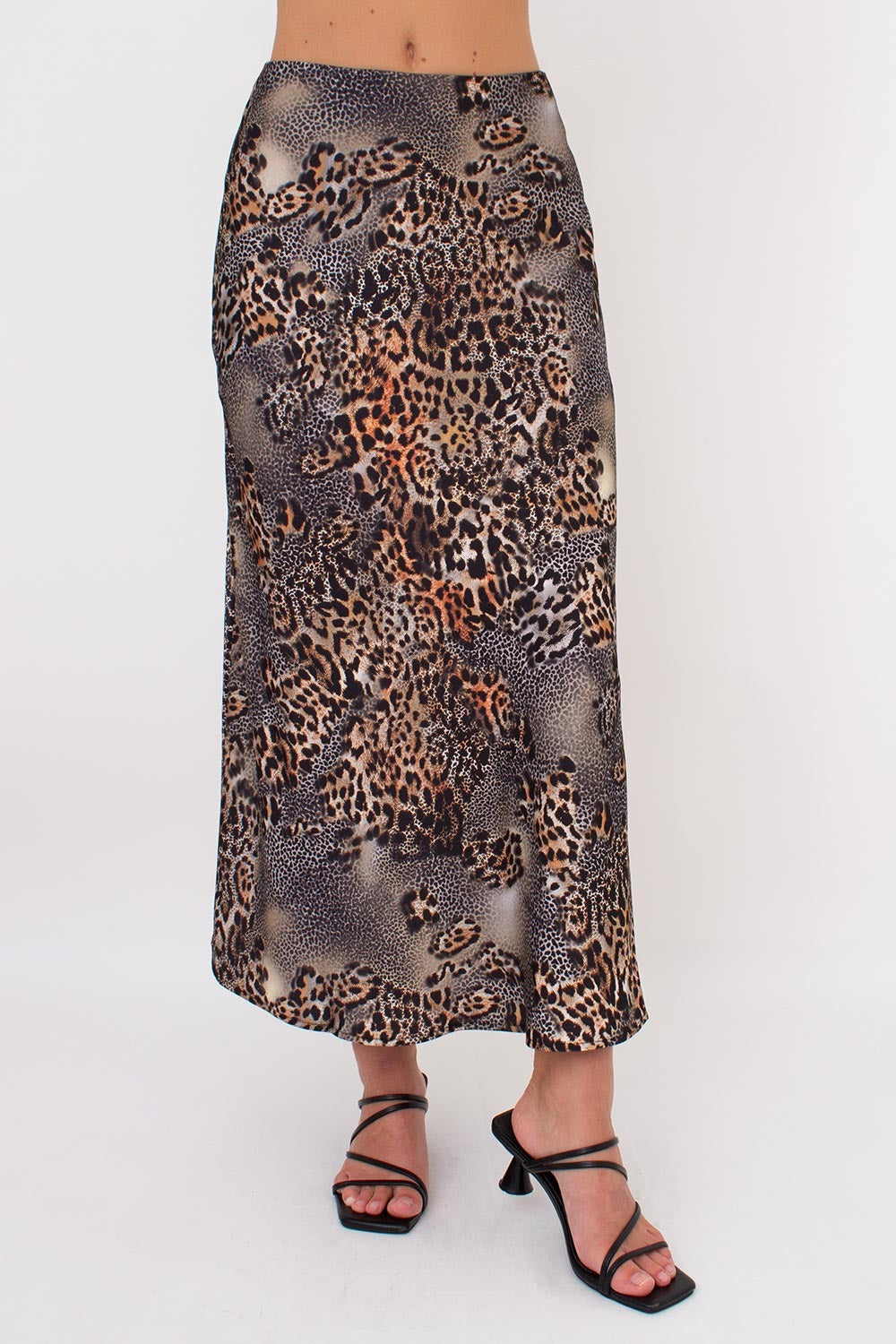Юбка с анималистическим принтом UP-00002662 leopard grey