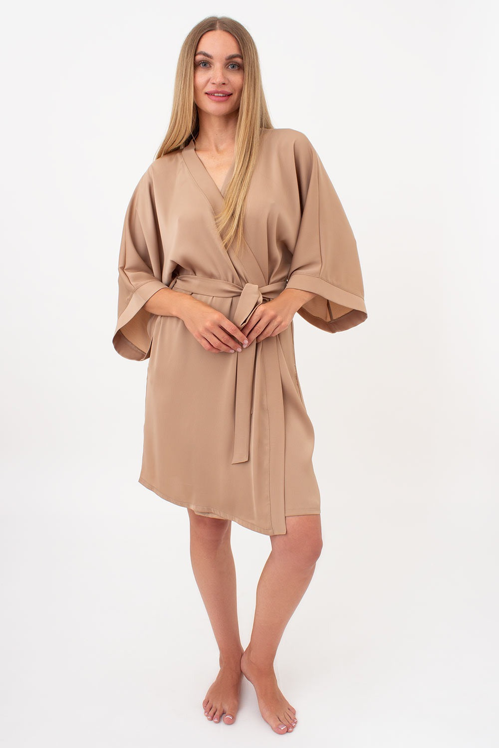 Халат с широкими рукавами Creme Fold UP-00002952 creamy beige