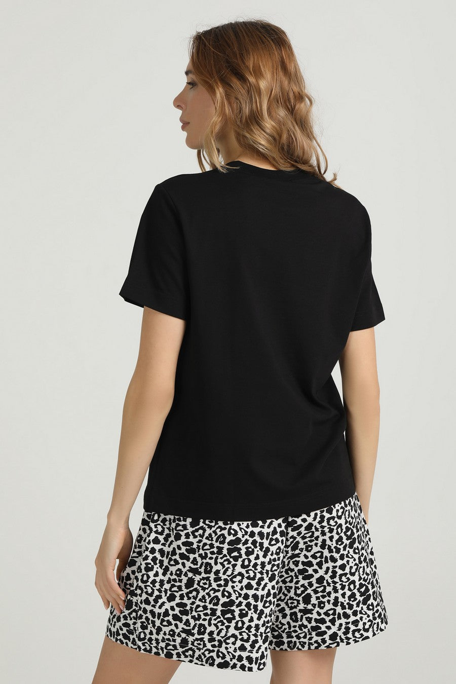 Бавовняна піжама з шортами UP-00002970 black