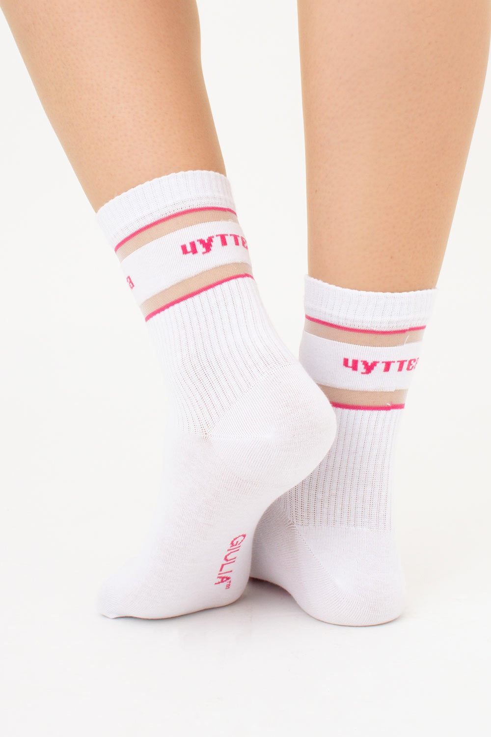 Высокие носки с надписью WS3 CRISTAL STRONG 005 UP-00002973