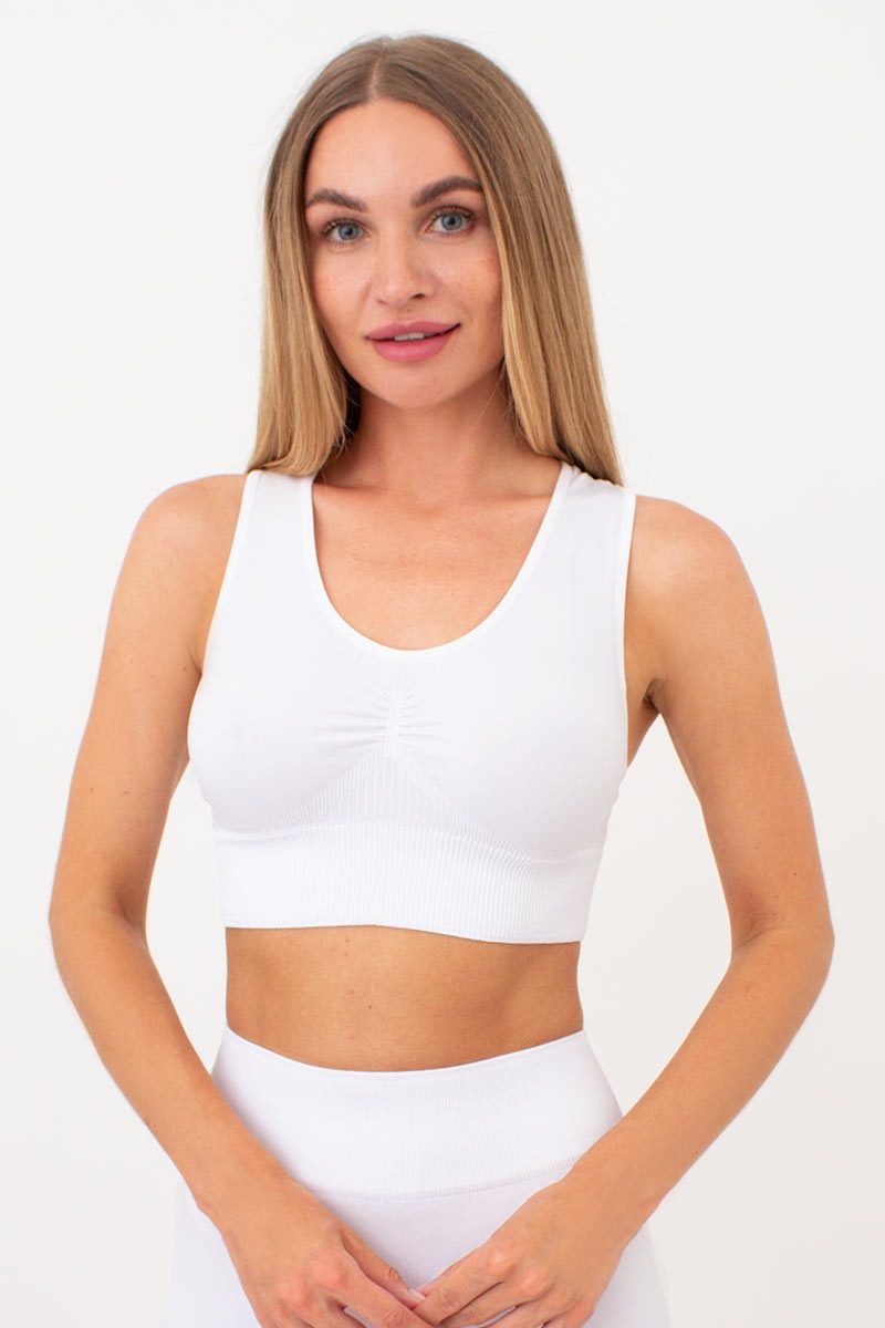 Спортивный топ из микрофибры UP-00002981 white