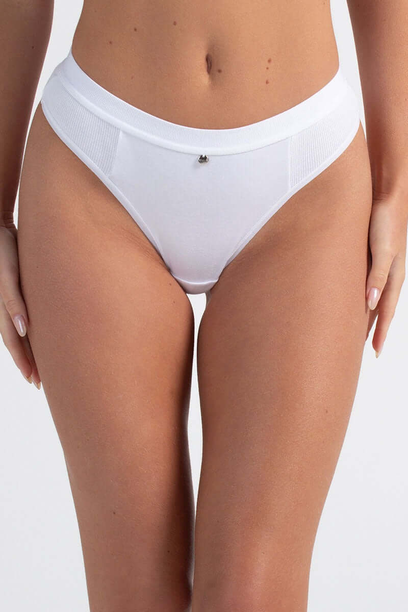 Трусики стринг в рубчик Urban Rib UP-00002816 white