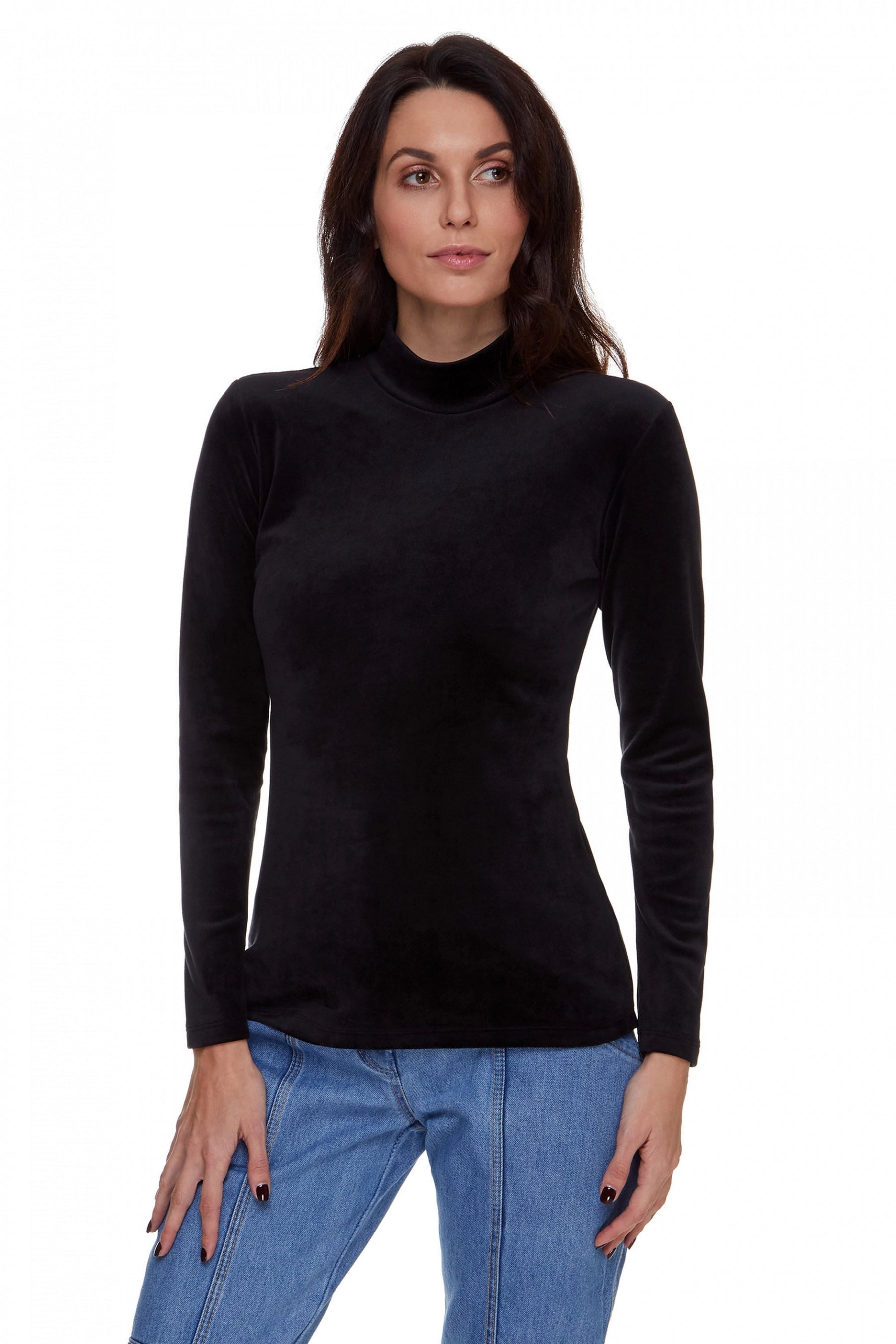 Велюровая водолазка 6291-6 01 black