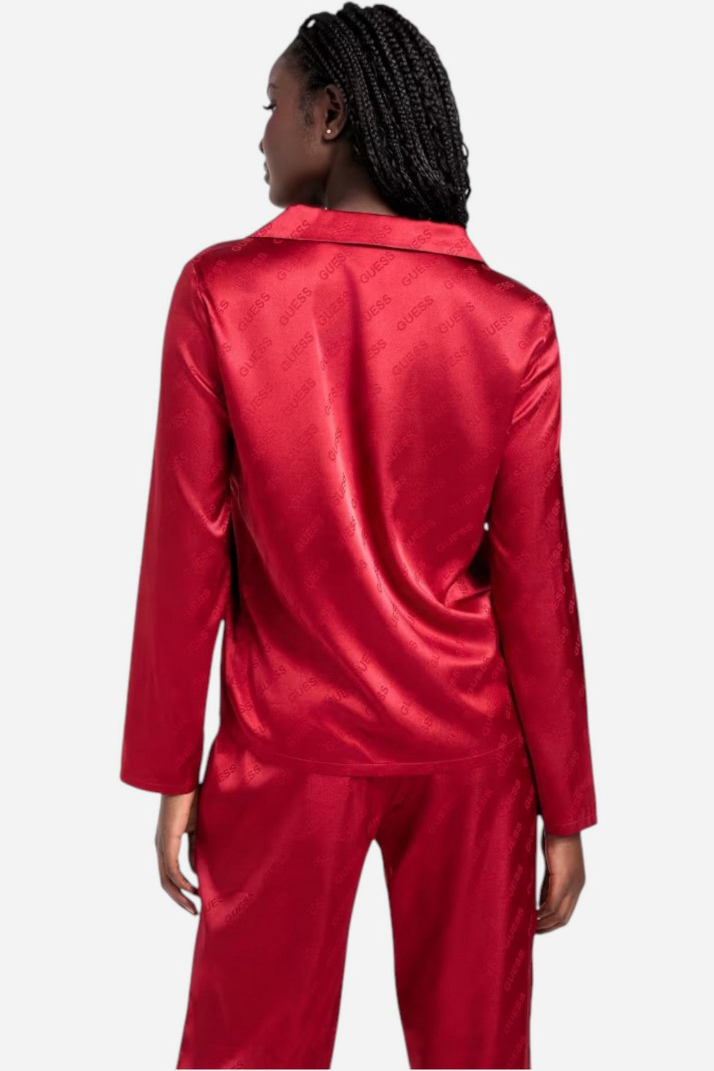 Атласная пижама с брюками 622968102 red