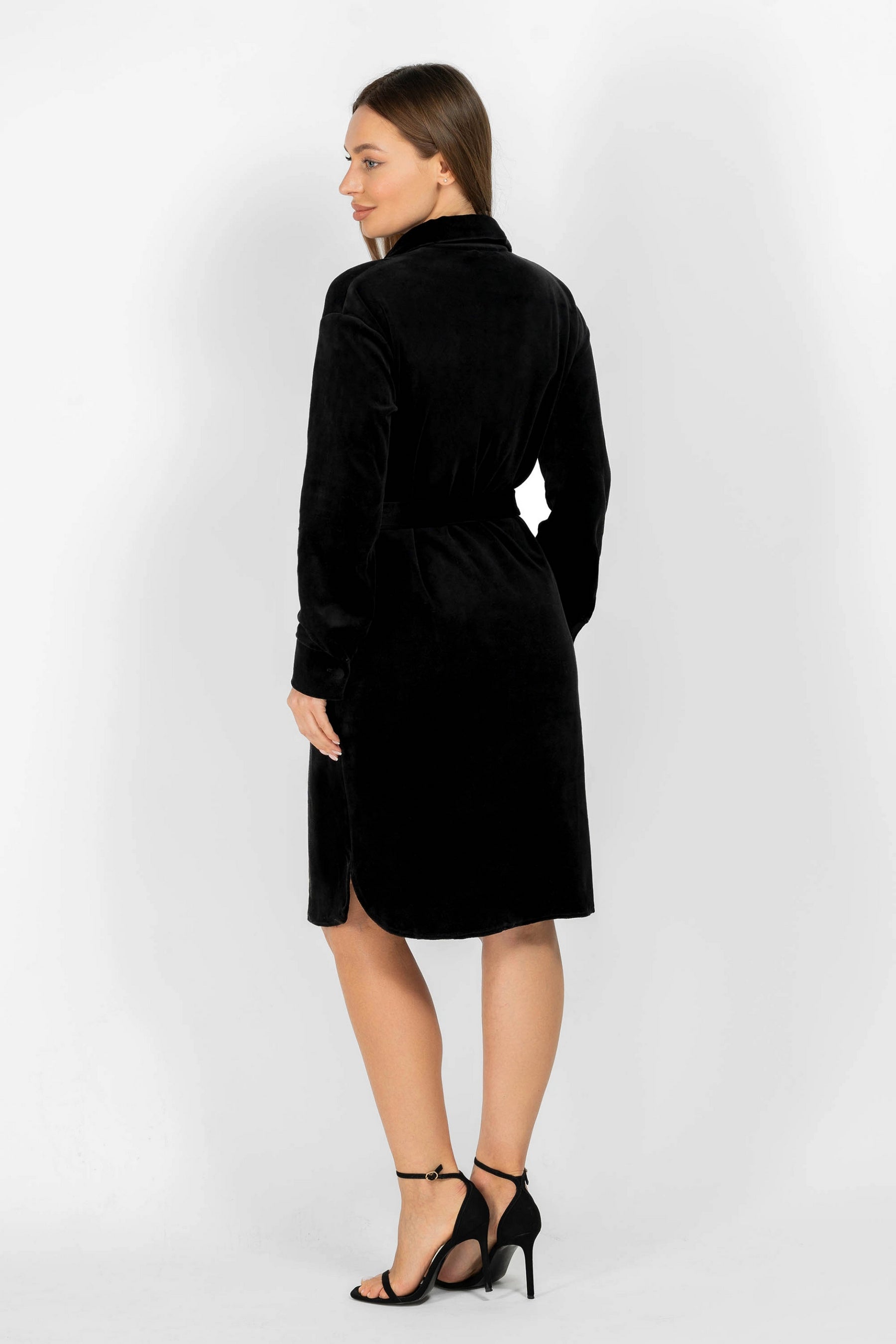 Велюровий халат 6714 01 black