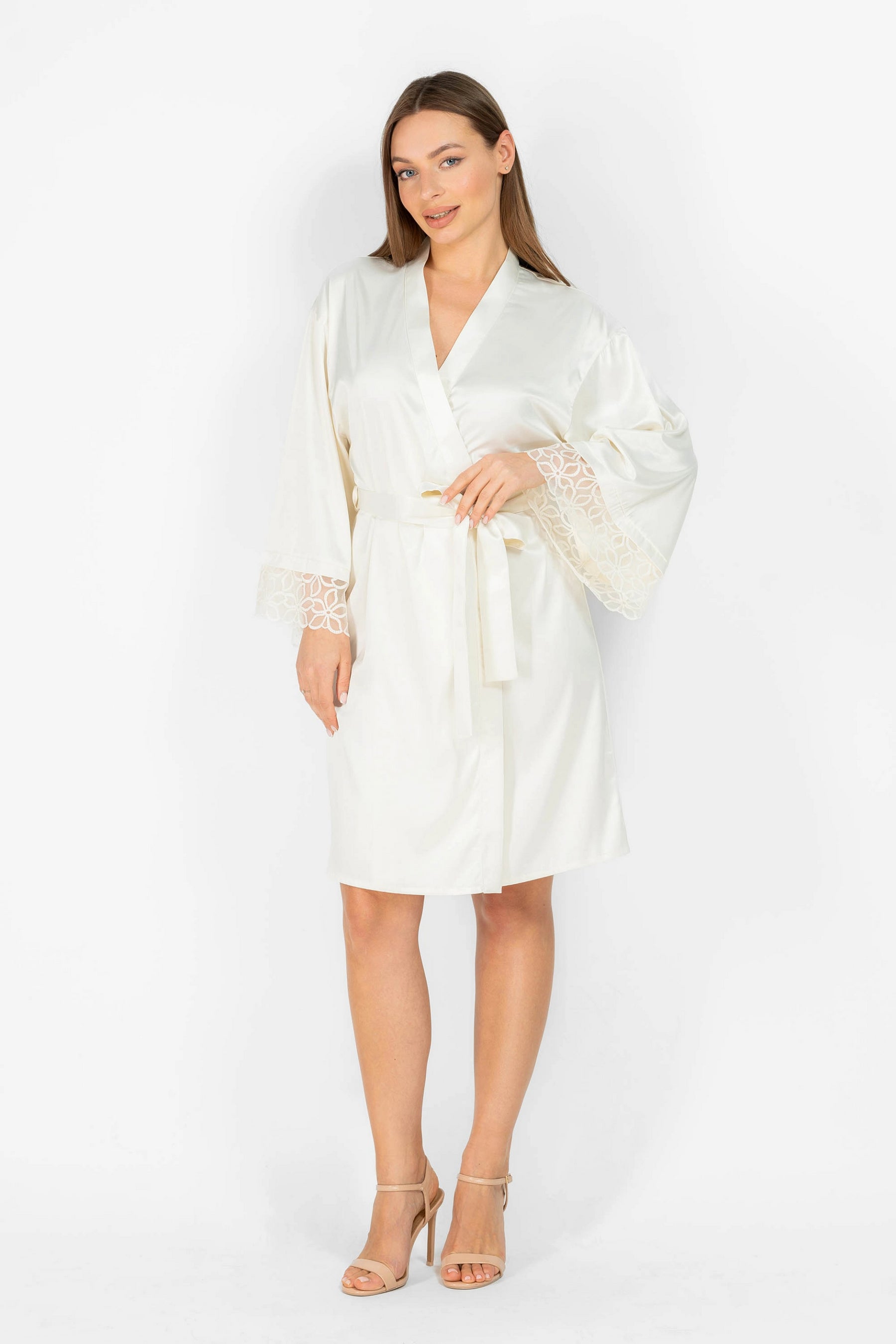 Халат с вышивкой 8181-6715 03 champagne