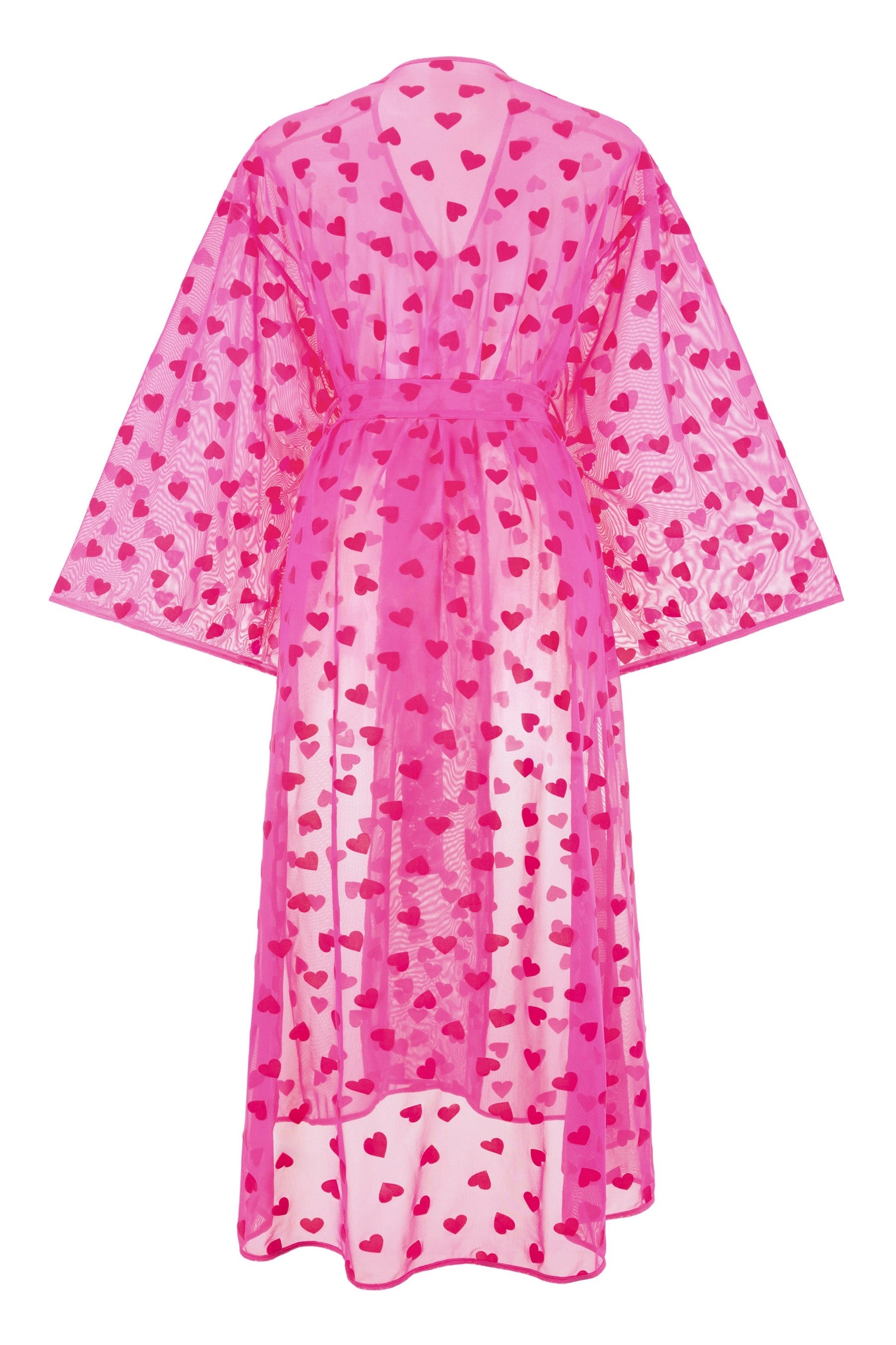 Халат з мікросітки 8185-6755-1 28 fuchsia Anabel Arto вигляд ззаду