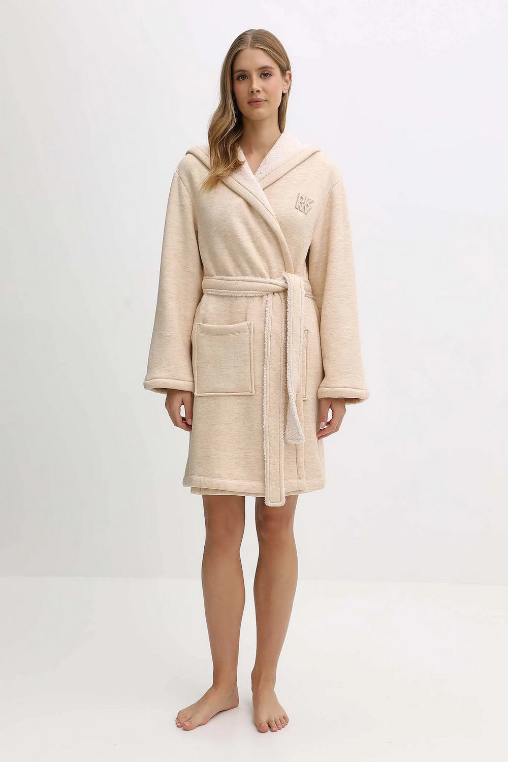 Халат с капюшоном YI00065 251 oatmeal