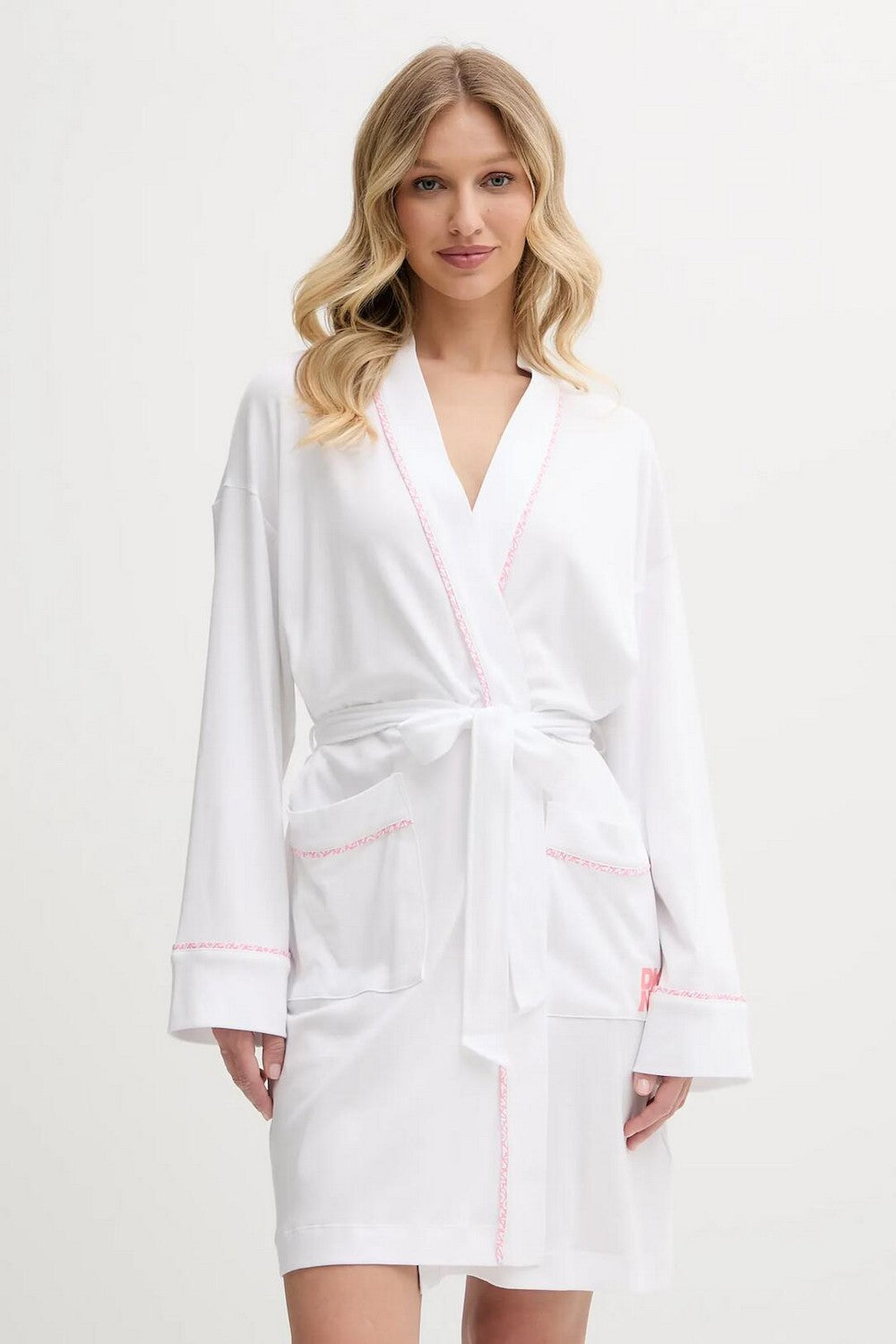 Трикотажный халат YI10046 white