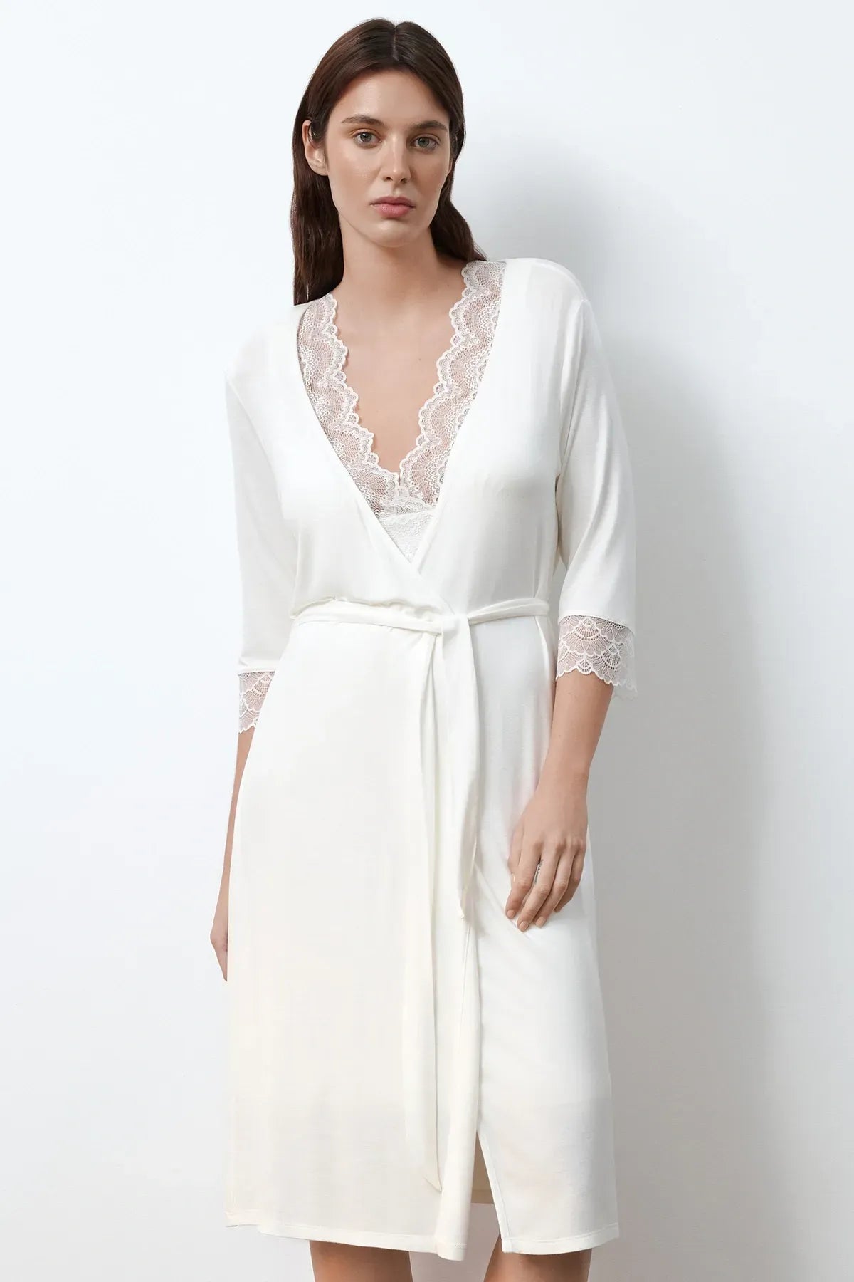 Халат из бамбука 02105 ivory