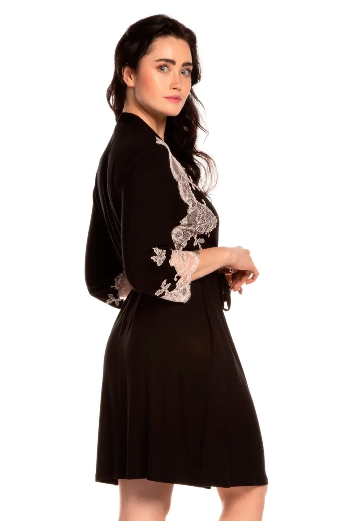 Халат из бамбука 03161O/1 black