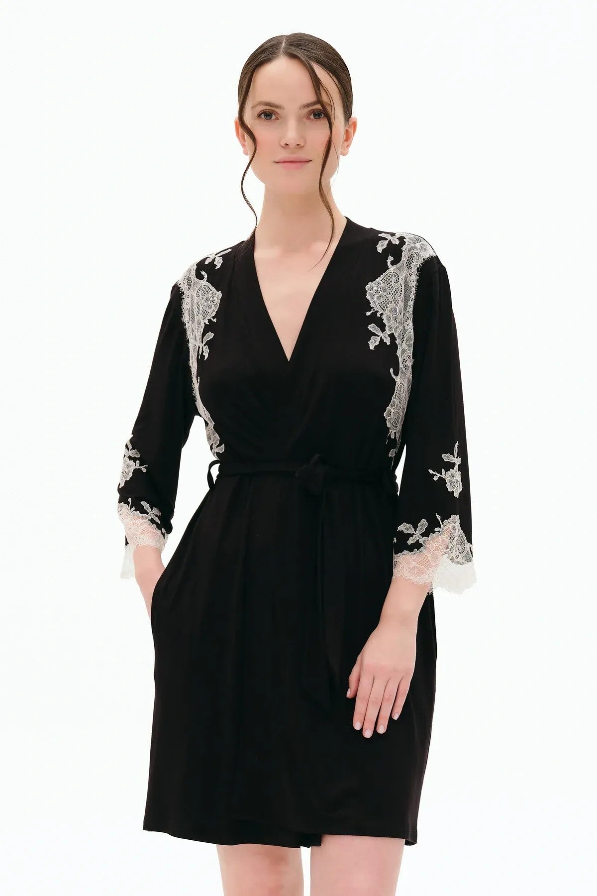 Халат из бамбука 03161O/1 black