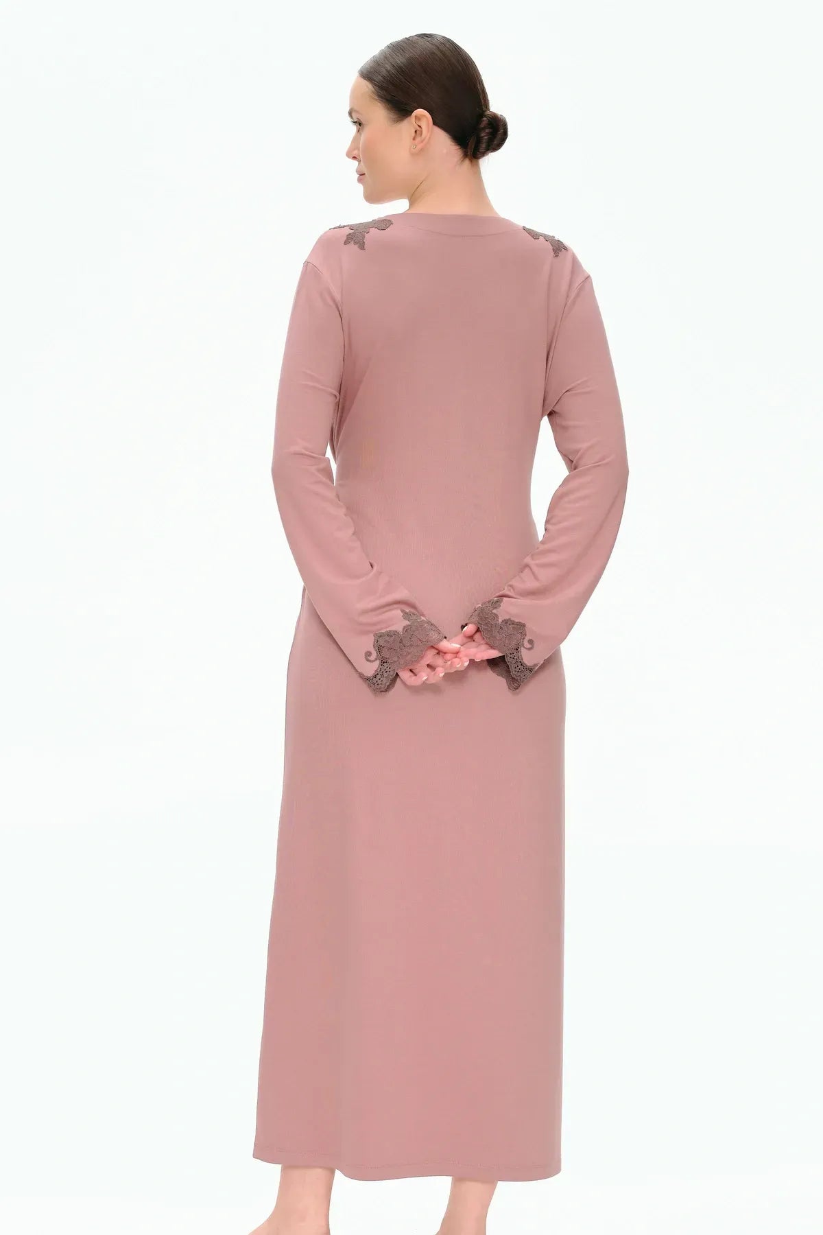 Халат из вискозы 03319 powder