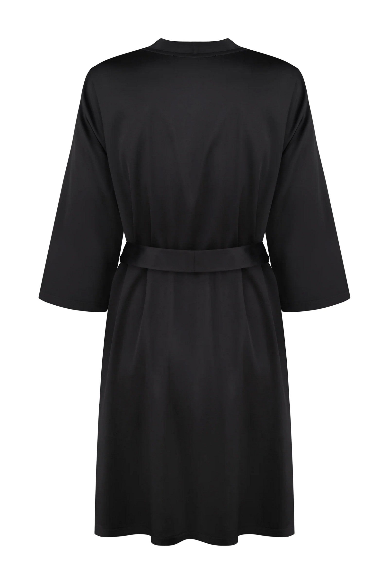 Халат из шелксатина S03200 black