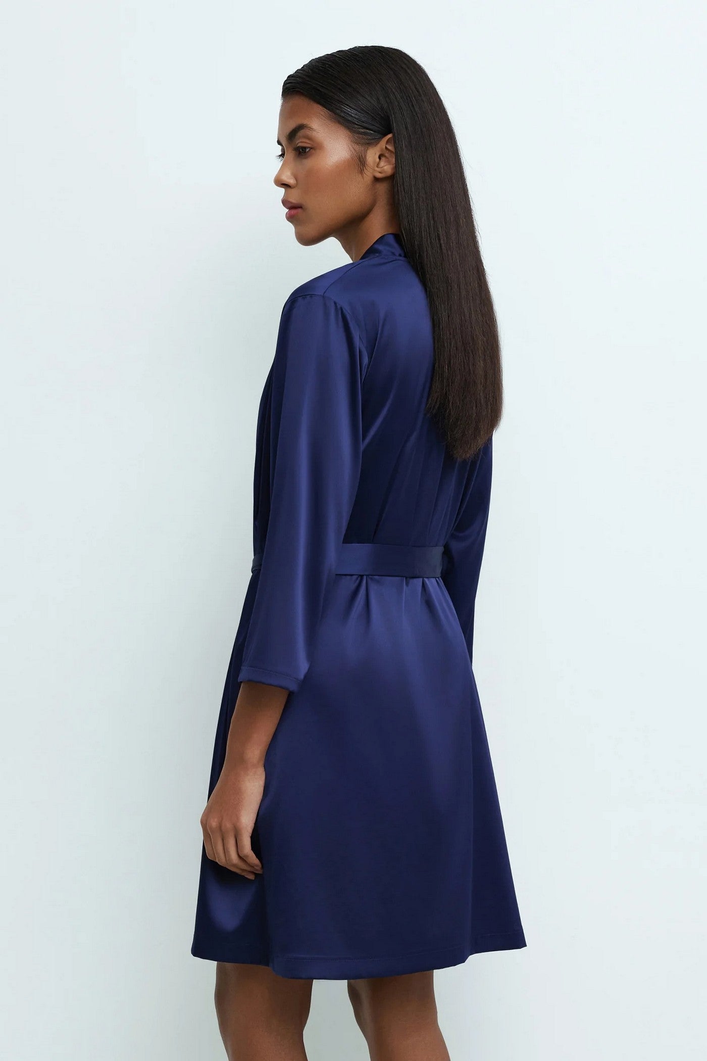 Халат из шелксатина S03200 blue