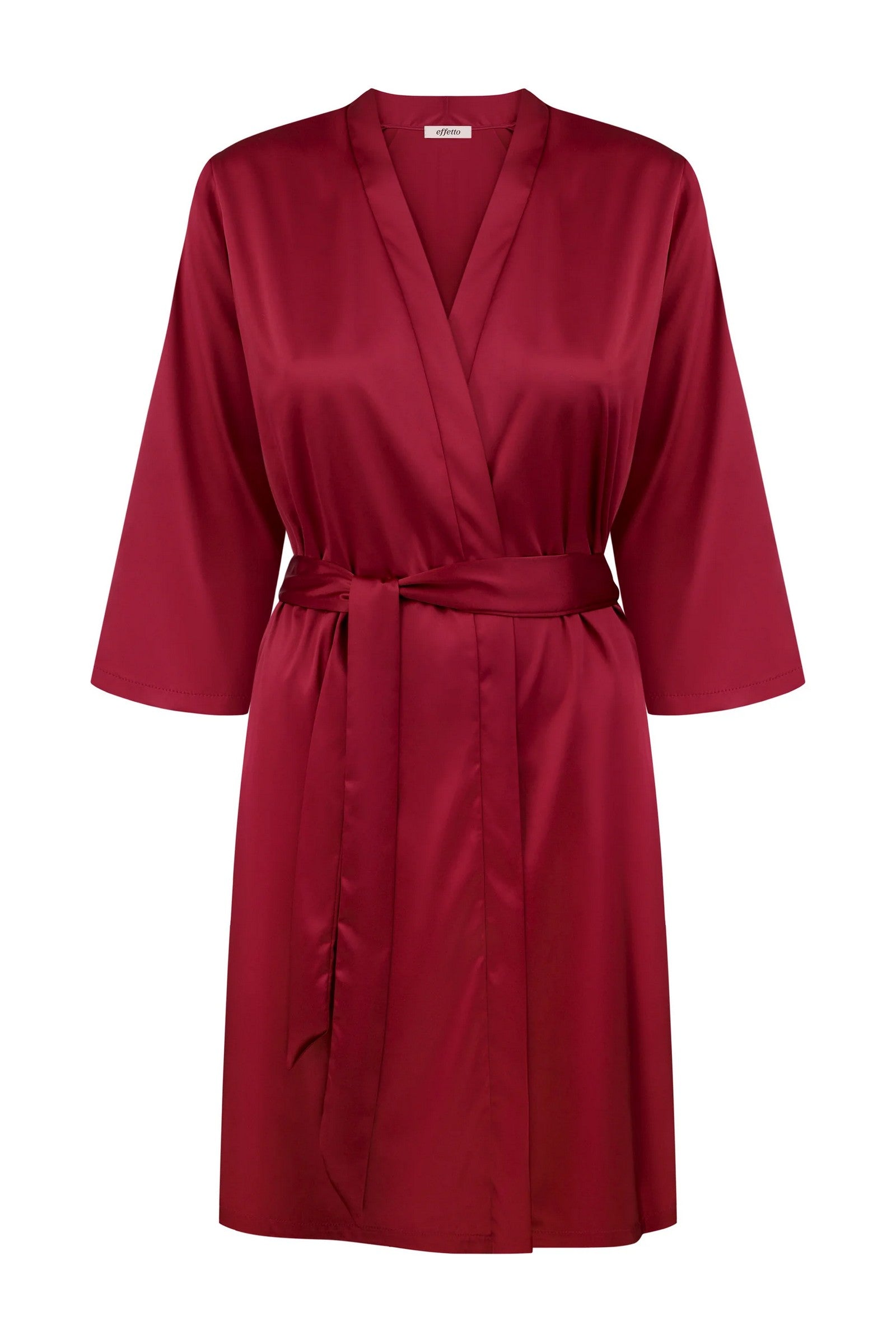 Халат из шелксатина S03200 bordo